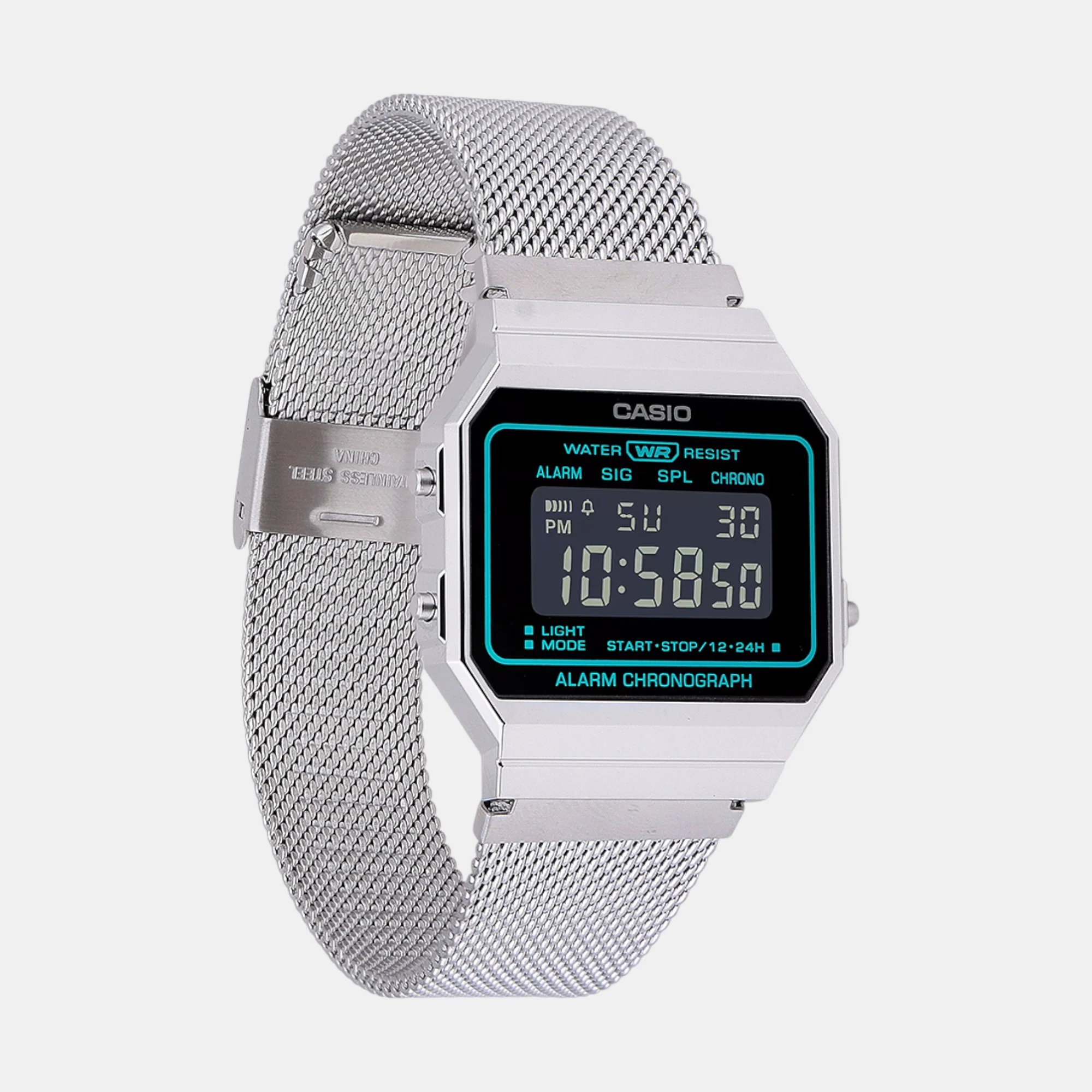 Vintage Unisex Quartz Black Dial Digital Mesh Watch D329 - Image 3