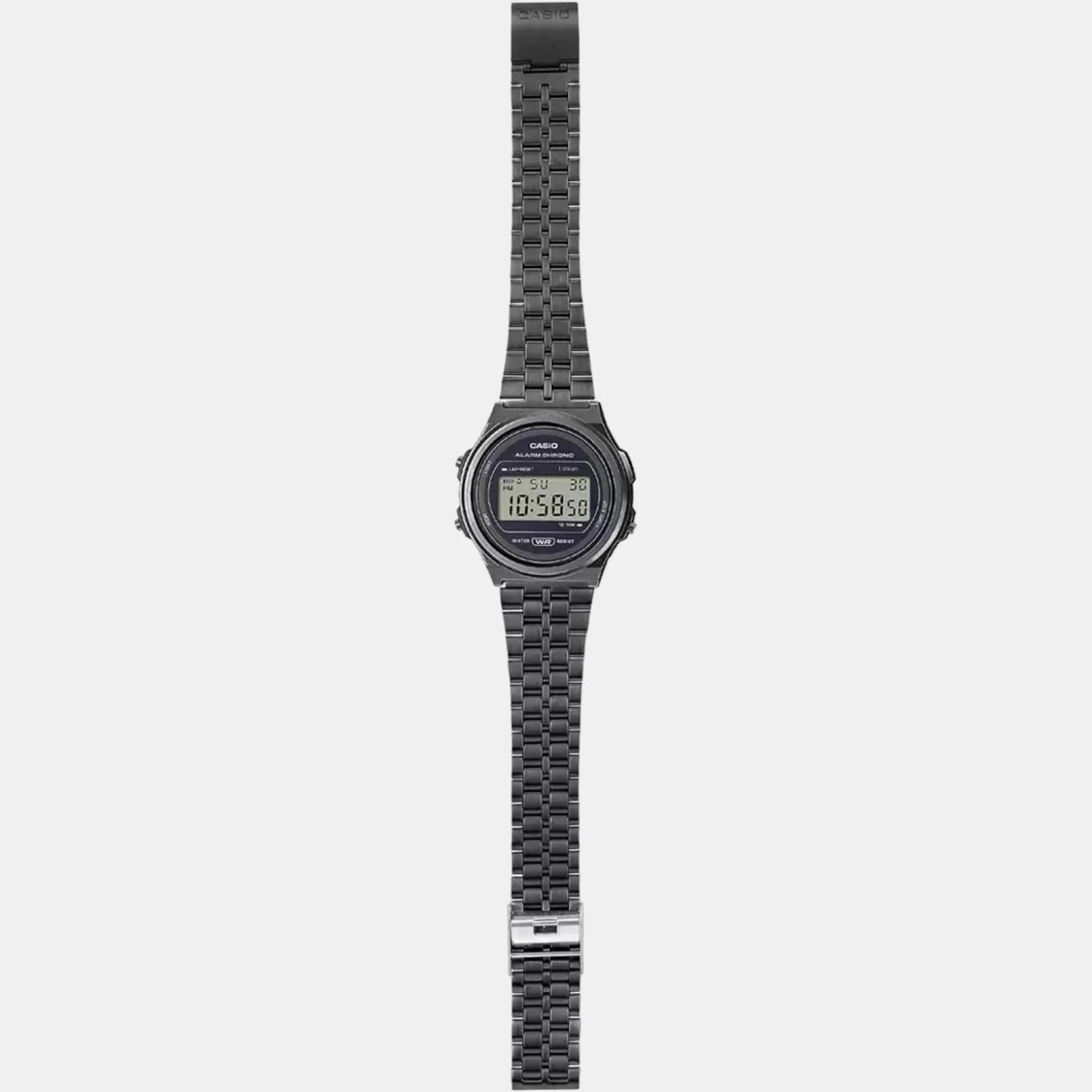 Vintage Unisex Quartz Black Dial Digital Stainless Steel Watch D225 - Image 6