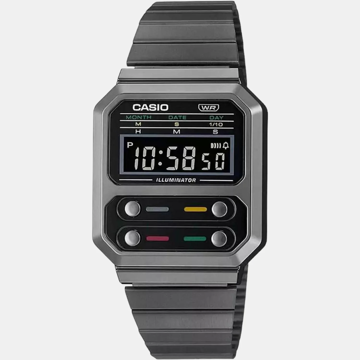 Vintage Unisex Quartz Black Dial Digital Stainless Steel Watch D241 - Image 2
