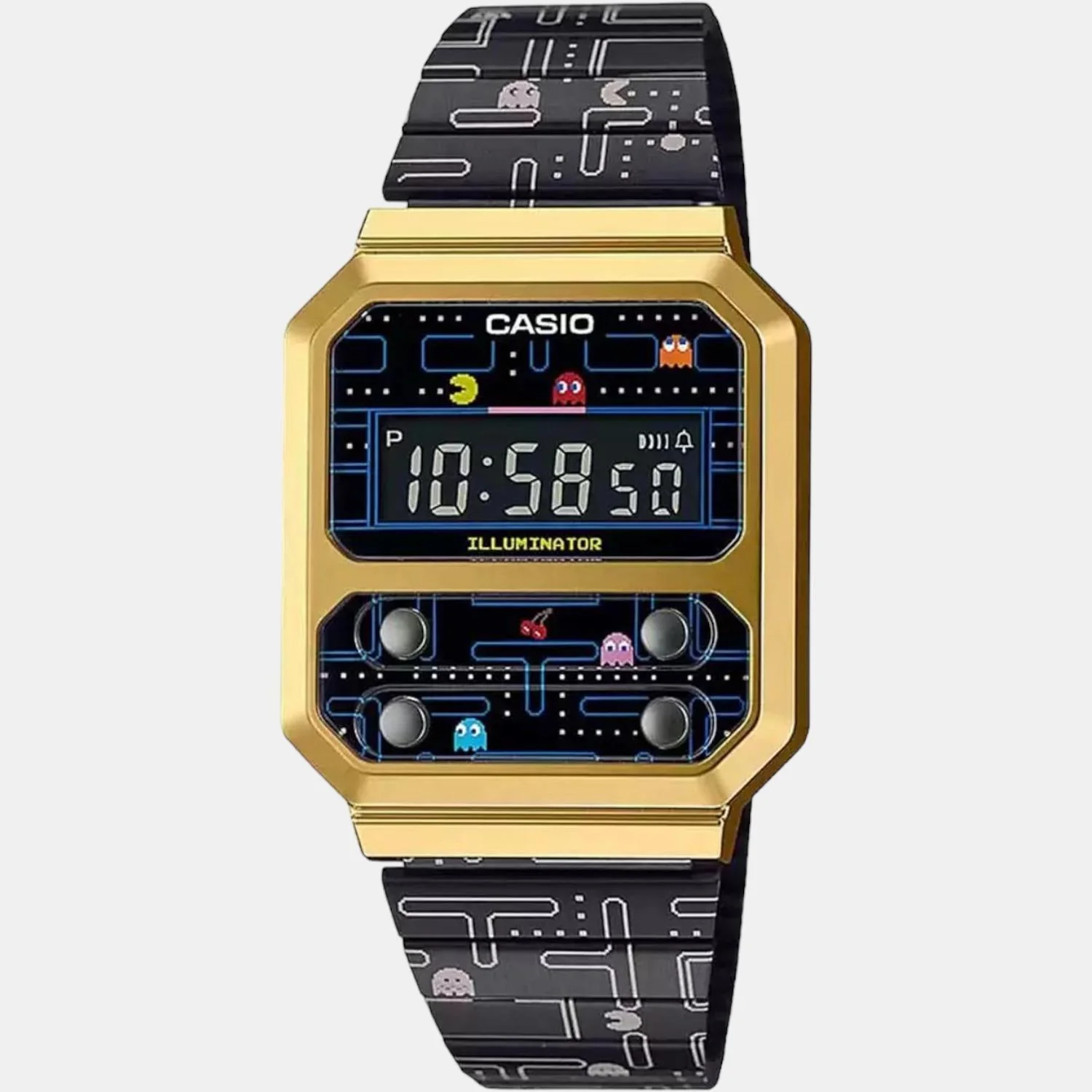 Vintage Unisex Quartz Black Dial Digital Stainless Steel Watch D242 - Image 2
