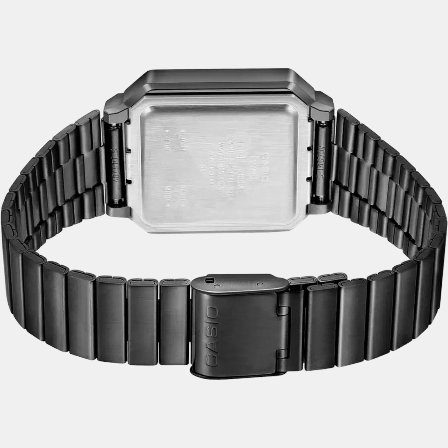 Vintage Unisex Quartz Black Dial Digital Stainless Steel Watch D262 - Image 3
