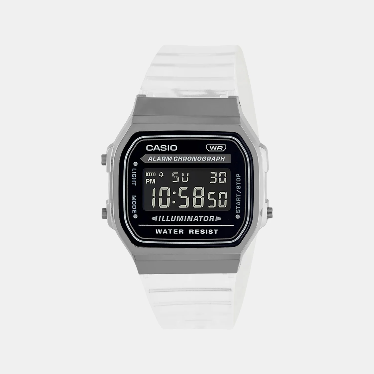 Vintage Unisex Quartz Black Dial Digital Stainless Steel Watch D306
