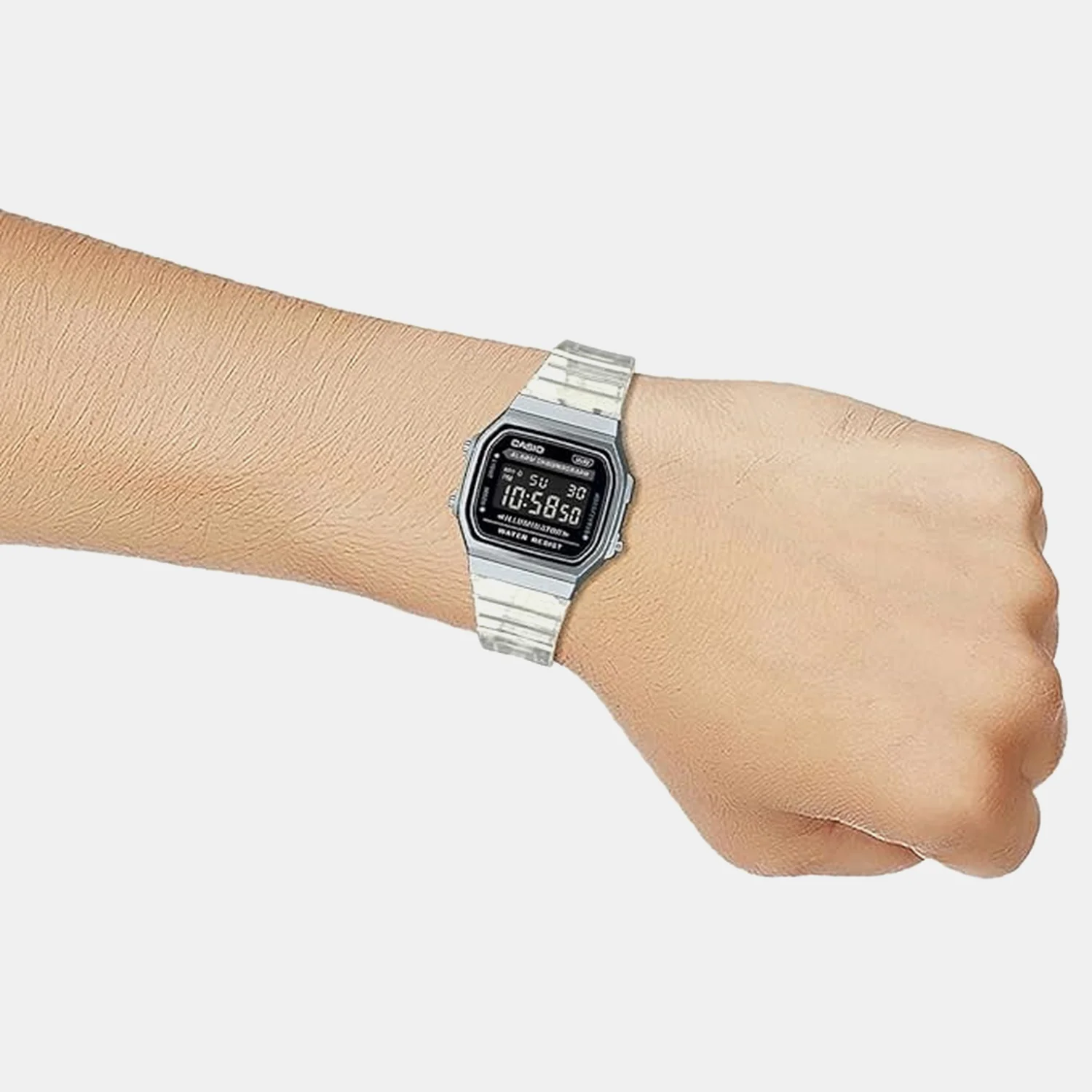Vintage Unisex Quartz Black Dial Digital Stainless Steel Watch D306 - Image 5