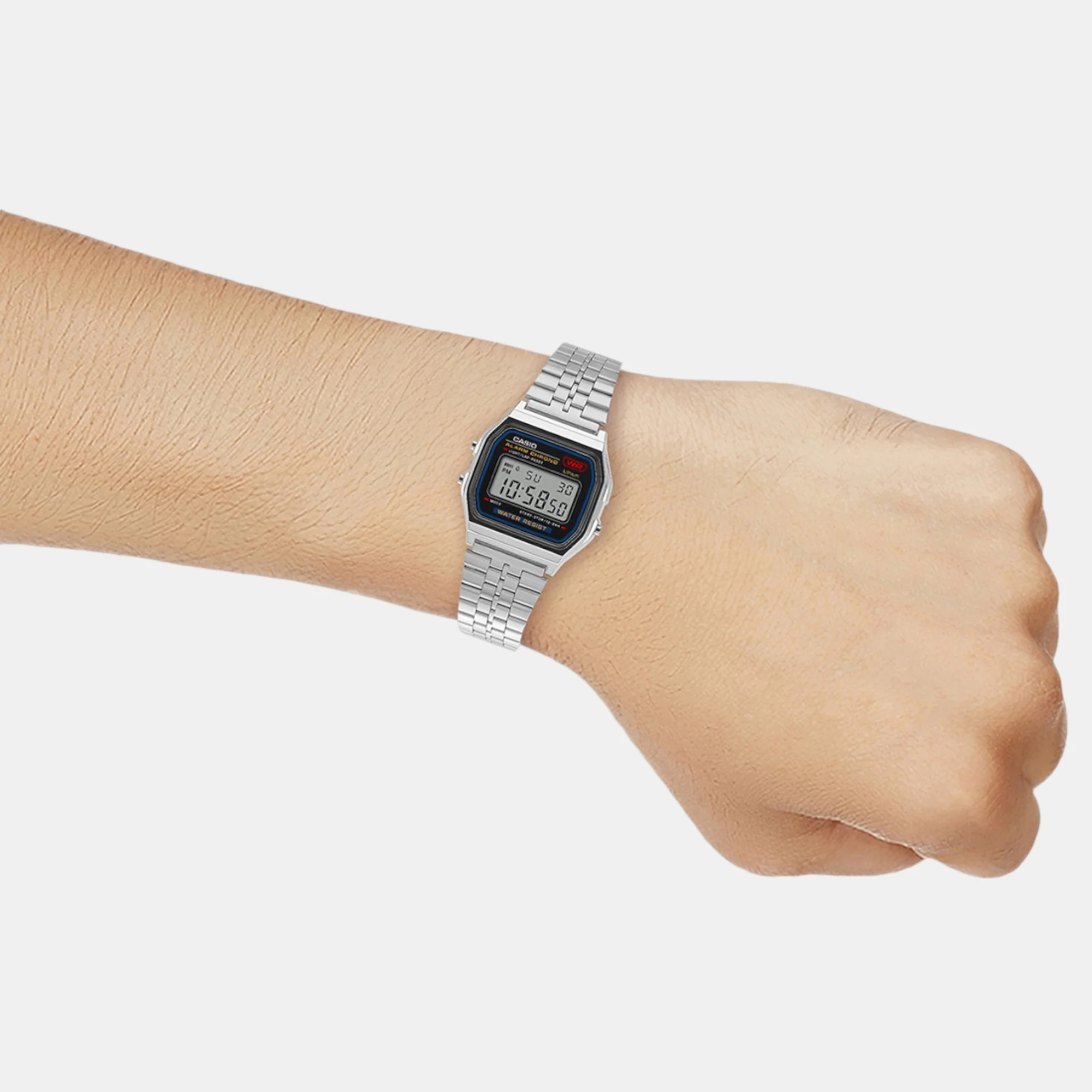 Vintage Unisex Quartz Black Dial Digital Stainless Steel Watch D338 - Image 7