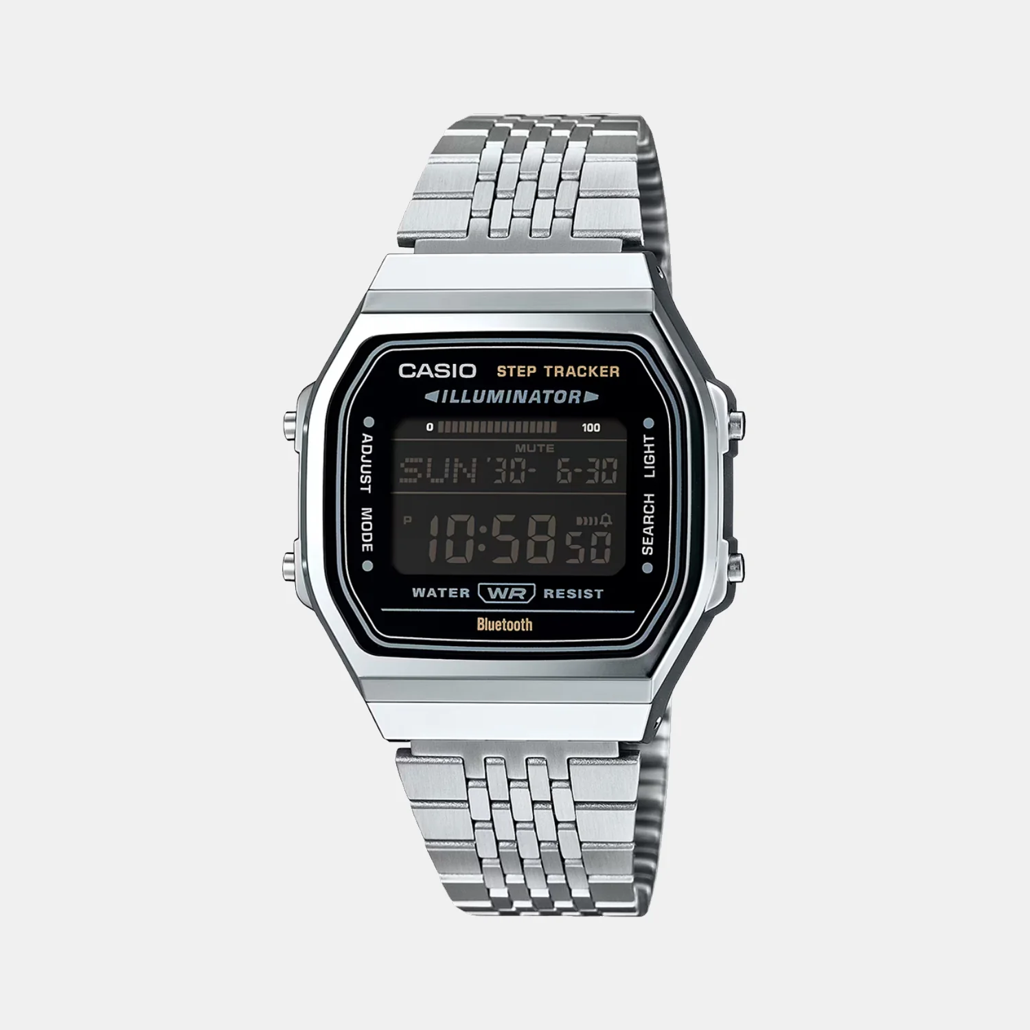 Vintage Unisex Quartz Black Dial Digital Stainless Steel Watch D366 - Image 5