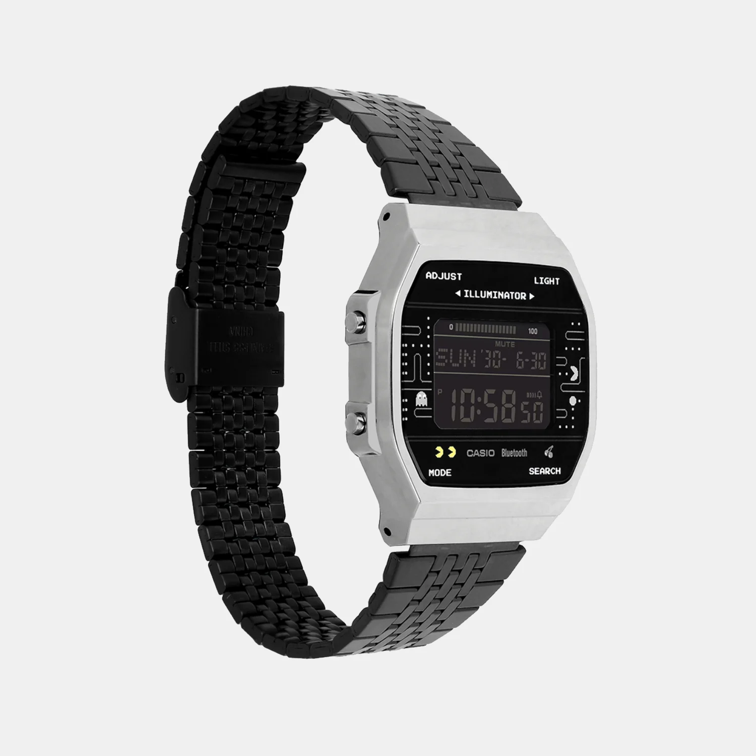 Vintage Unisex Quartz Black Dial Digital Stainless Steel Watch D381 - Image 5