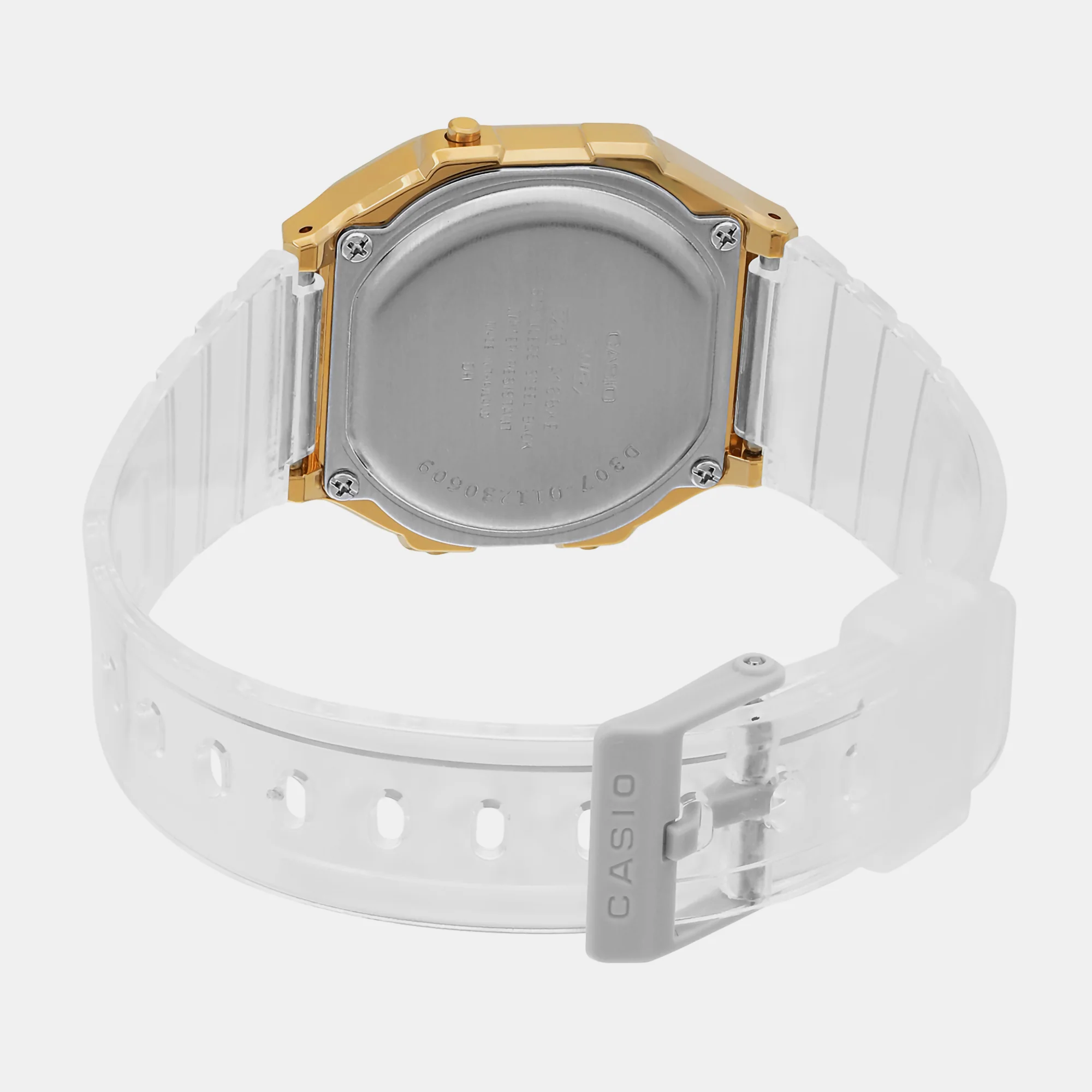 Vintage Unisex Quartz Gold Dial Digital Resin Watch D307 - Image 7