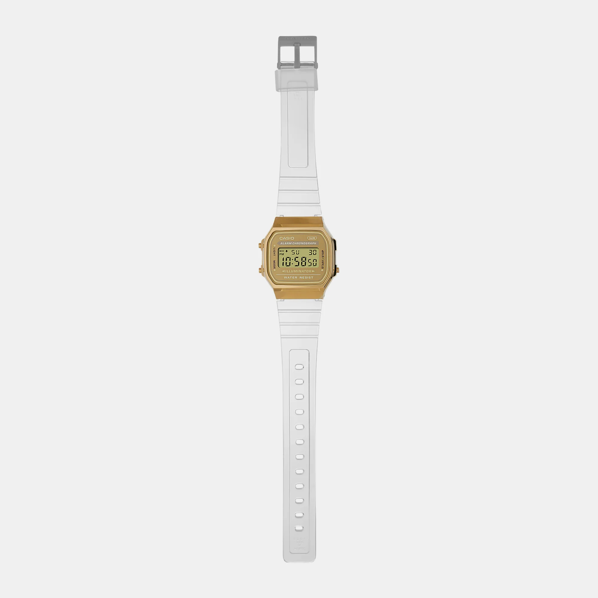 Vintage Unisex Quartz Gold Dial Digital Resin Watch D307 - Image 9