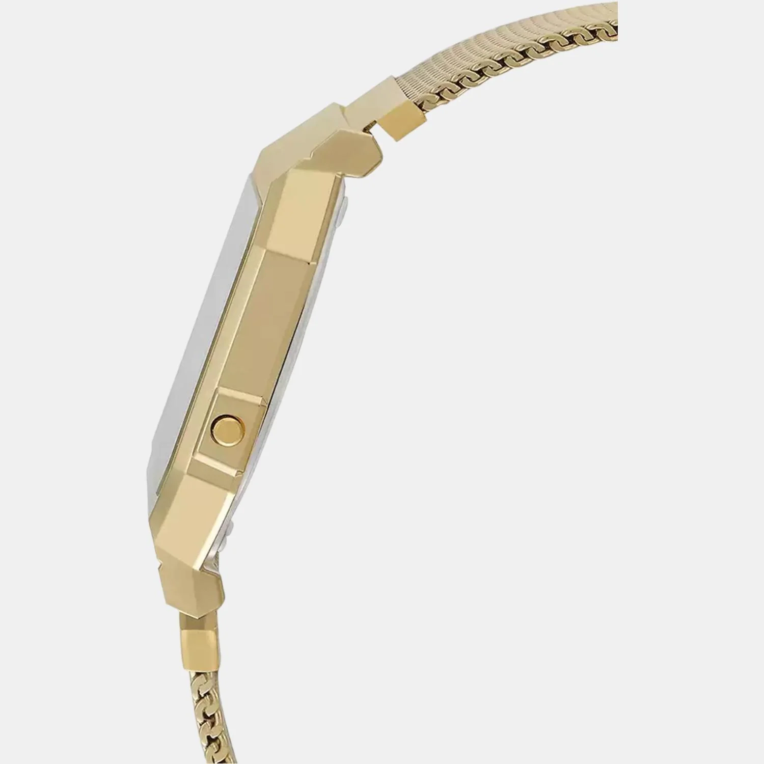 Vintage Unisex Quartz Gold Dial Digital Mesh Watch D171 - Image 3