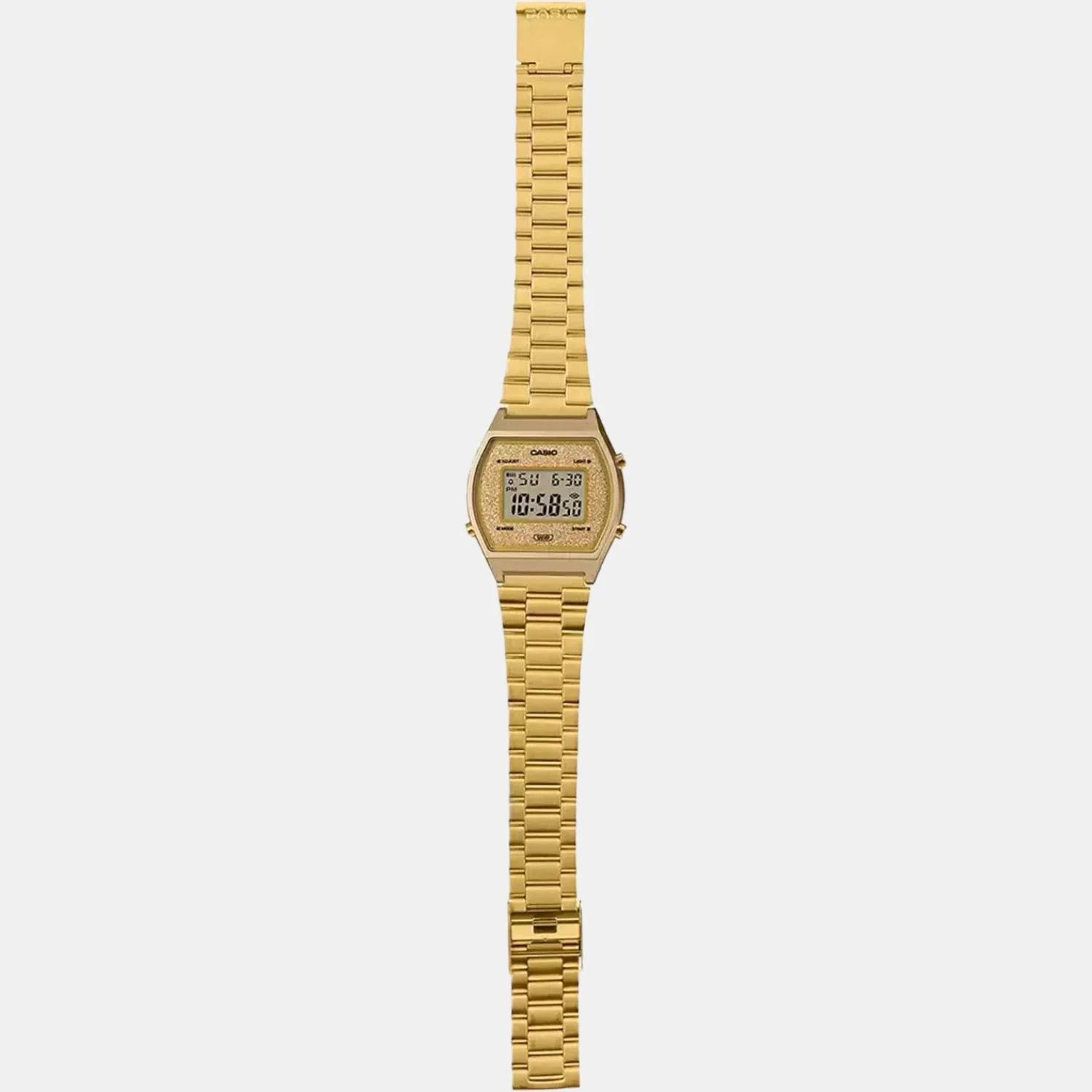 Vintage Unisex Quartz Gold Dial Digital Stainless Steel Watch D188 - Image 6