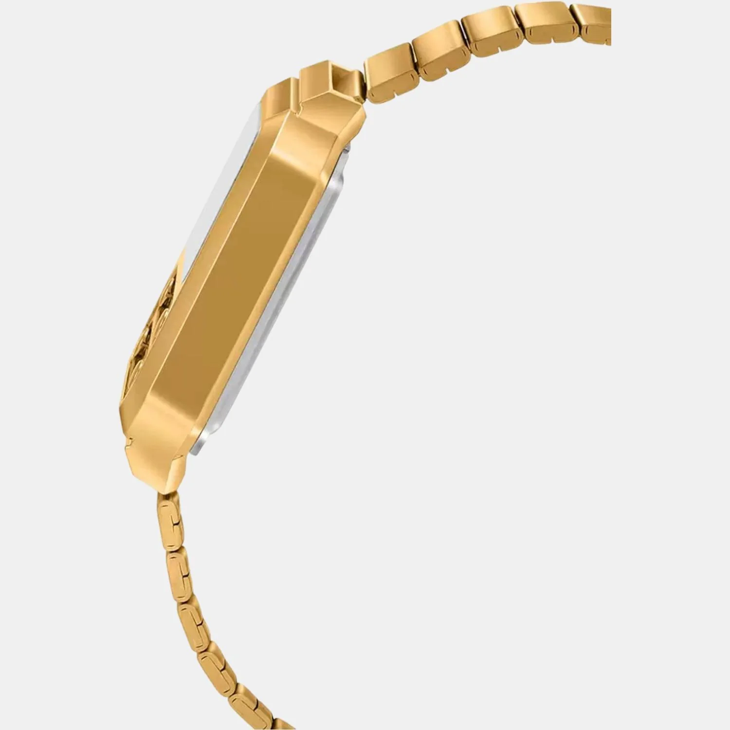Vintage Unisex Quartz Gold Dial Digital Stainless Steel Watch D240 - Image 3