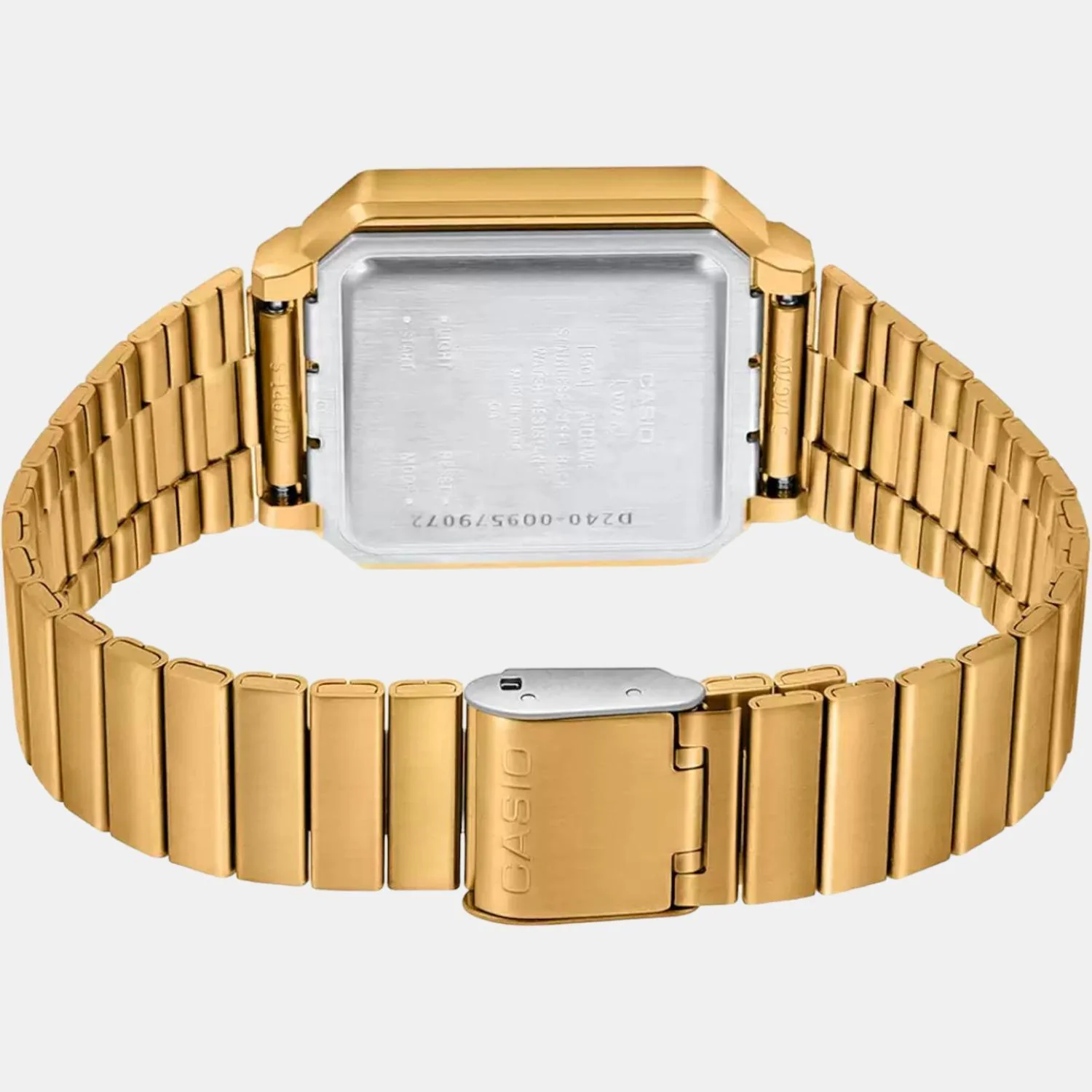 Vintage Unisex Quartz Gold Dial Digital Stainless Steel Watch D240 - Image 5
