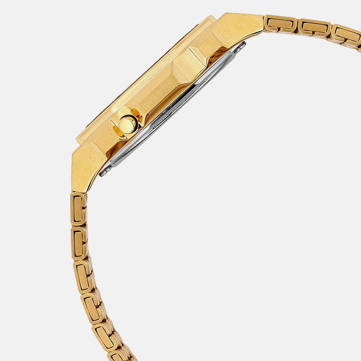 Vintage Unisex Quartz Gold Dial Digital Stainless Steel Watch D401 A1000G-9DF - Image 2