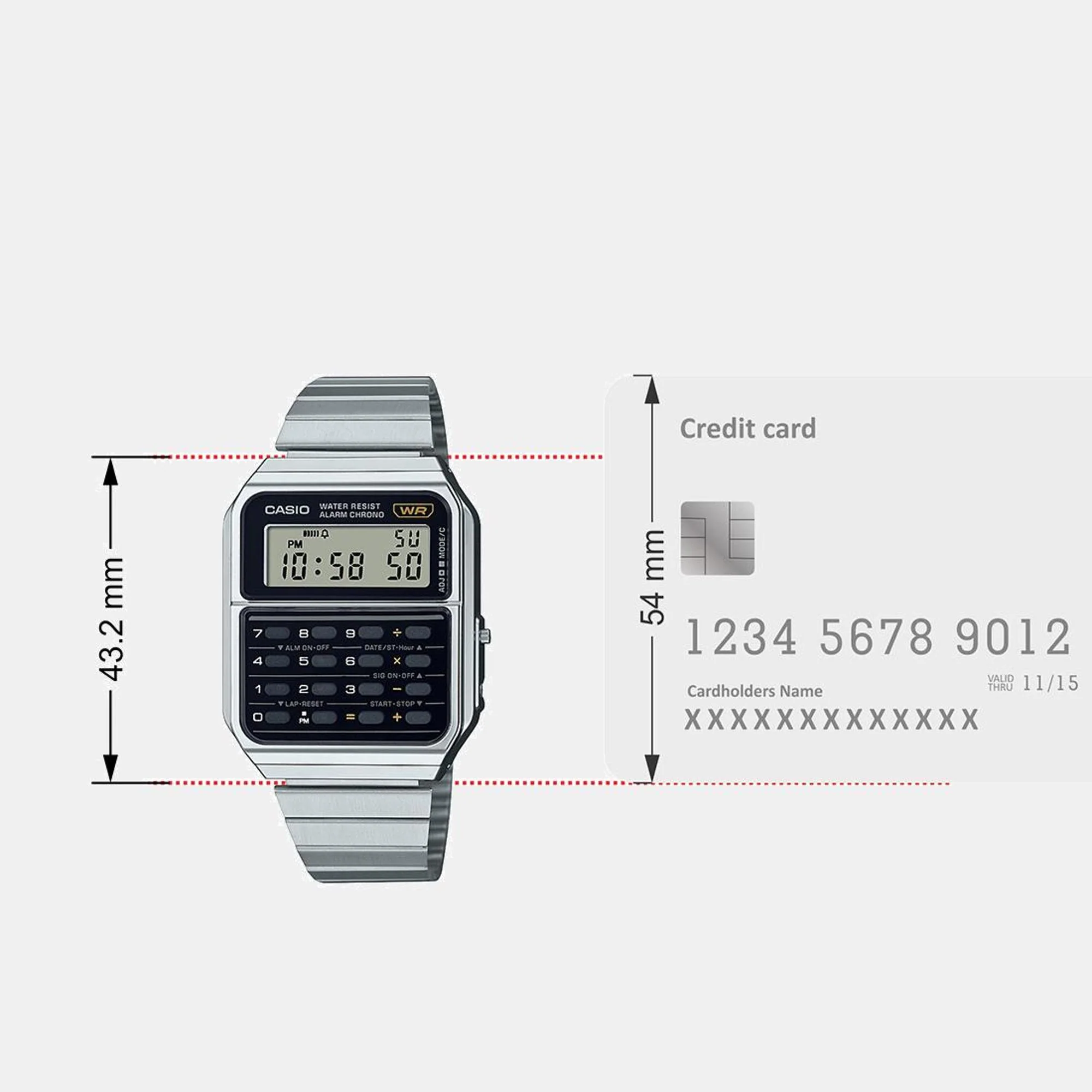 Vintage Unisex Quartz Grey Dial Digital Stainless Steel Watch C010 - Image 9