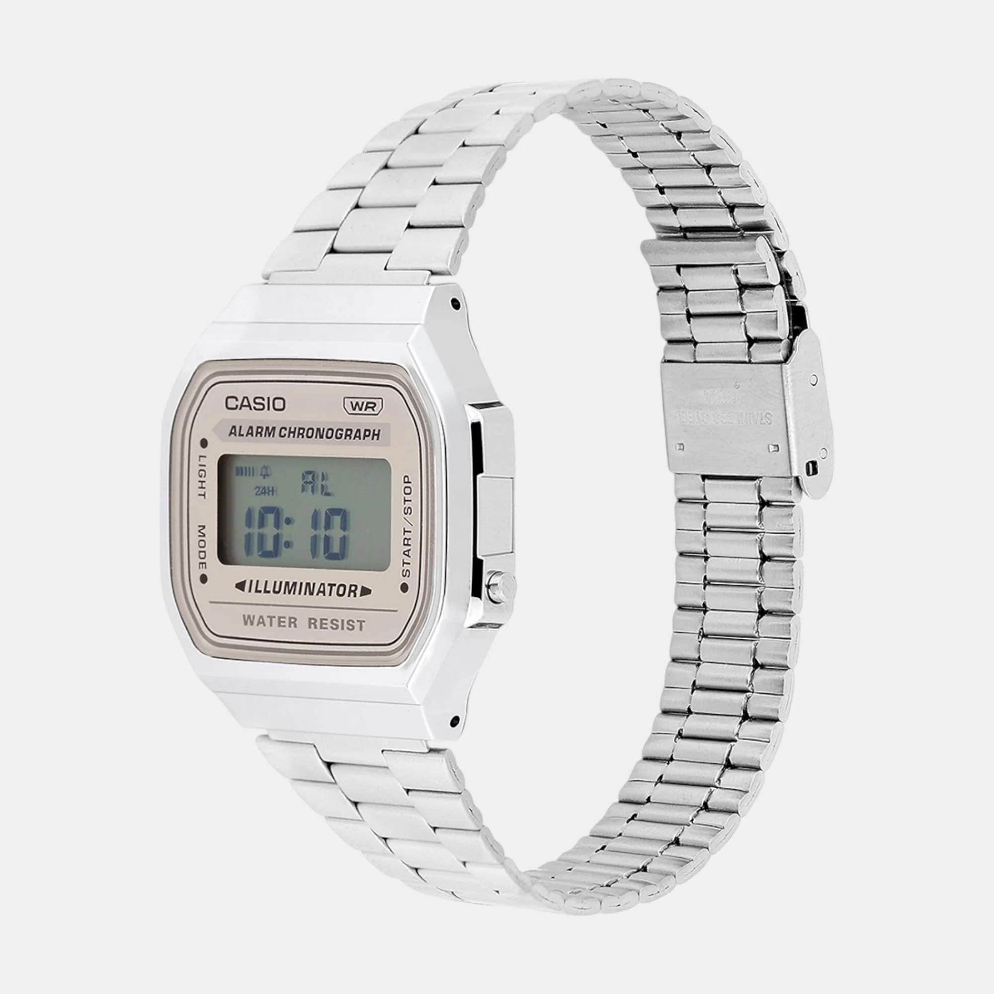 Vintage Unisex Quartz Light Brown Dial Digital Stainless Steel Watch D332 - Image 2