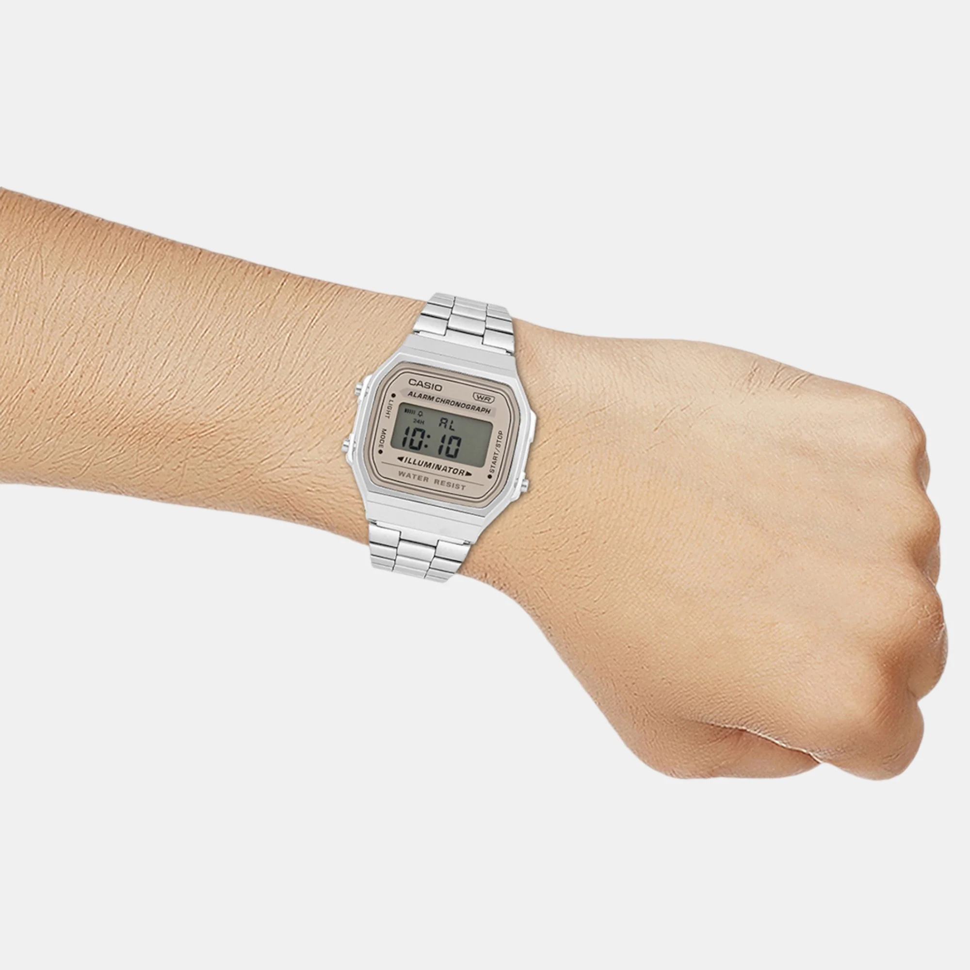 Vintage Unisex Quartz Light Brown Dial Digital Stainless Steel Watch D332 - Image 8