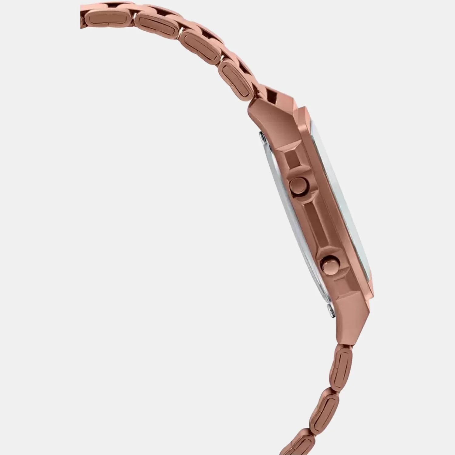 Vintage Unisex Quartz Rose Gold Dial Digital Stainless Steel Watch D197 - Image 4