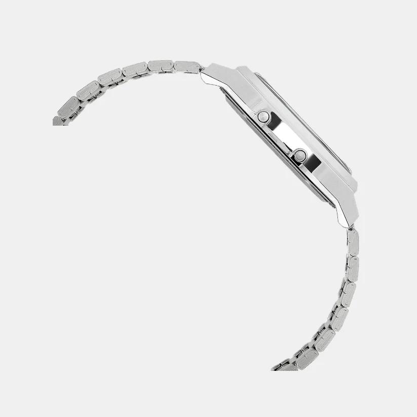 Vintage Unisex Quartz Silver Dial Analog-Digital Stainless Steel Watch AQ-240E-7ADF D420 - Image 5