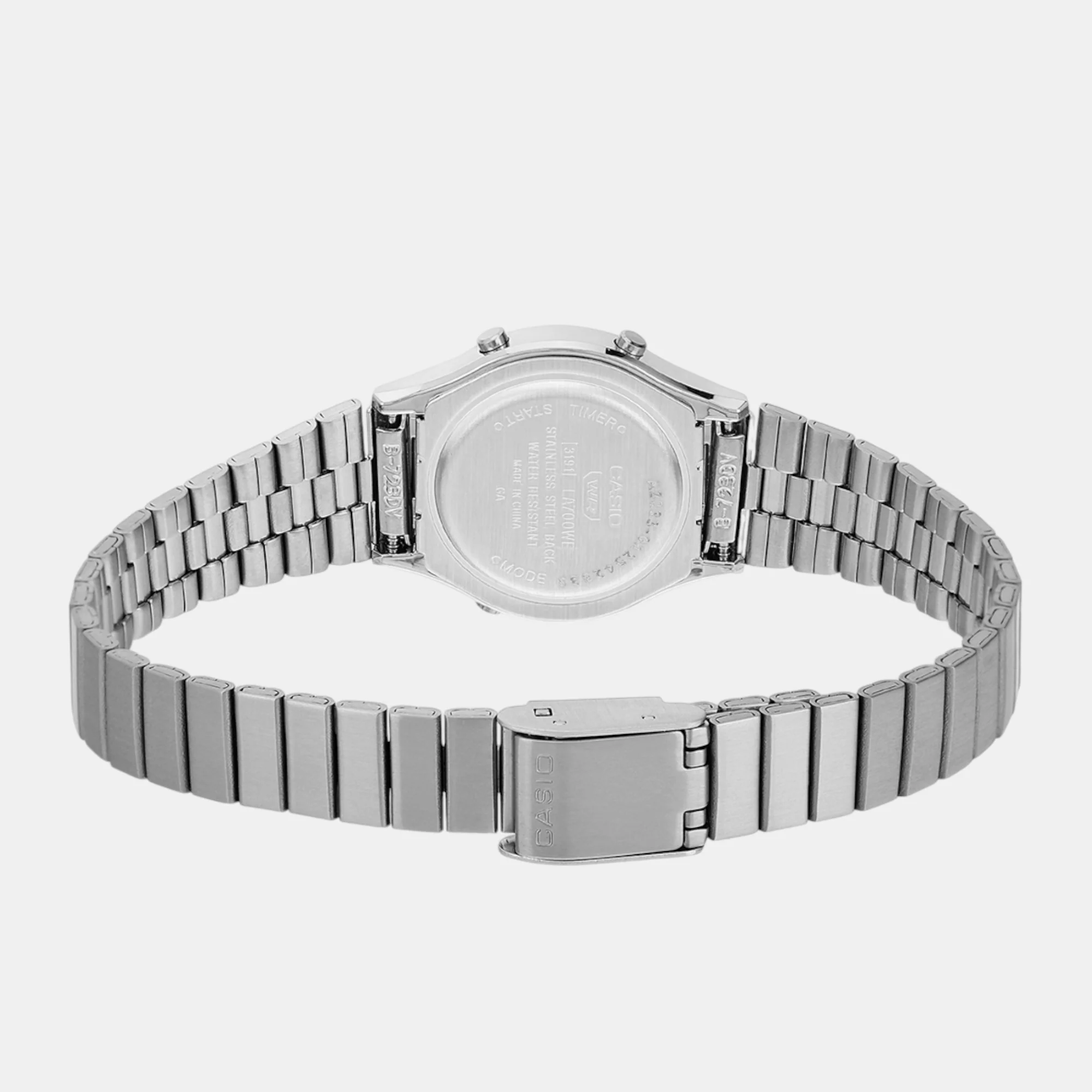 Vintage Unisex Quartz Silver Dial Digital Stainless Steel Watch A2232 - Image 6