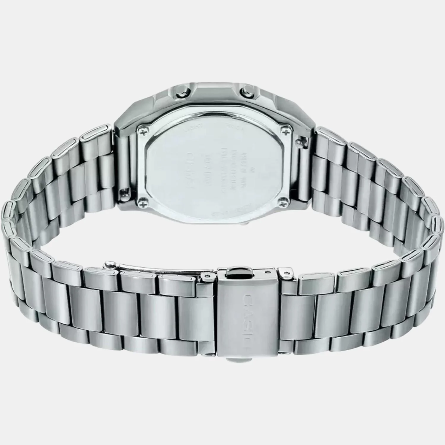 Vintage Unisex Quartz Silver Dial Digital Stainless Steel Watch D193 - Image 5