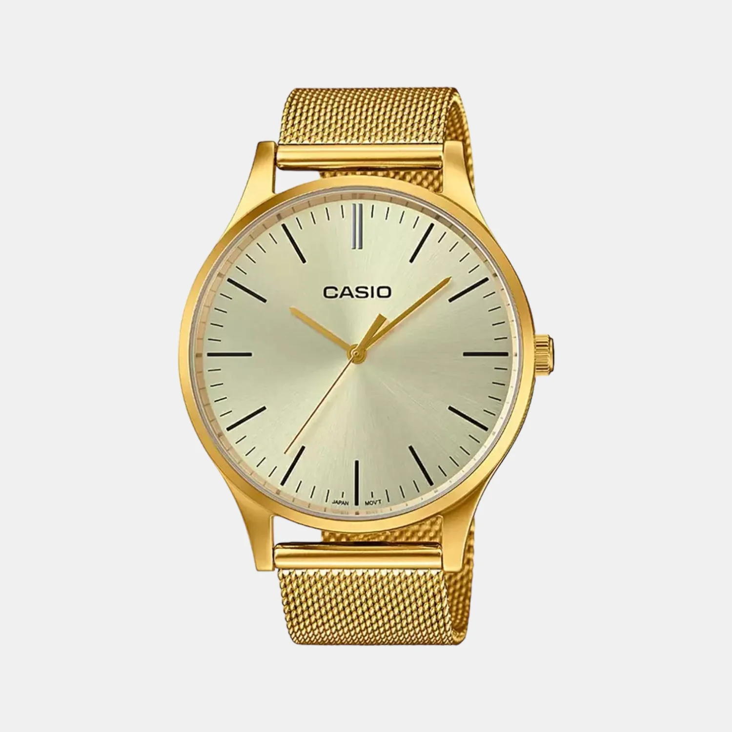 Vintage Women Quartz Gold Dial Analog Stainless Steel Watch A1867