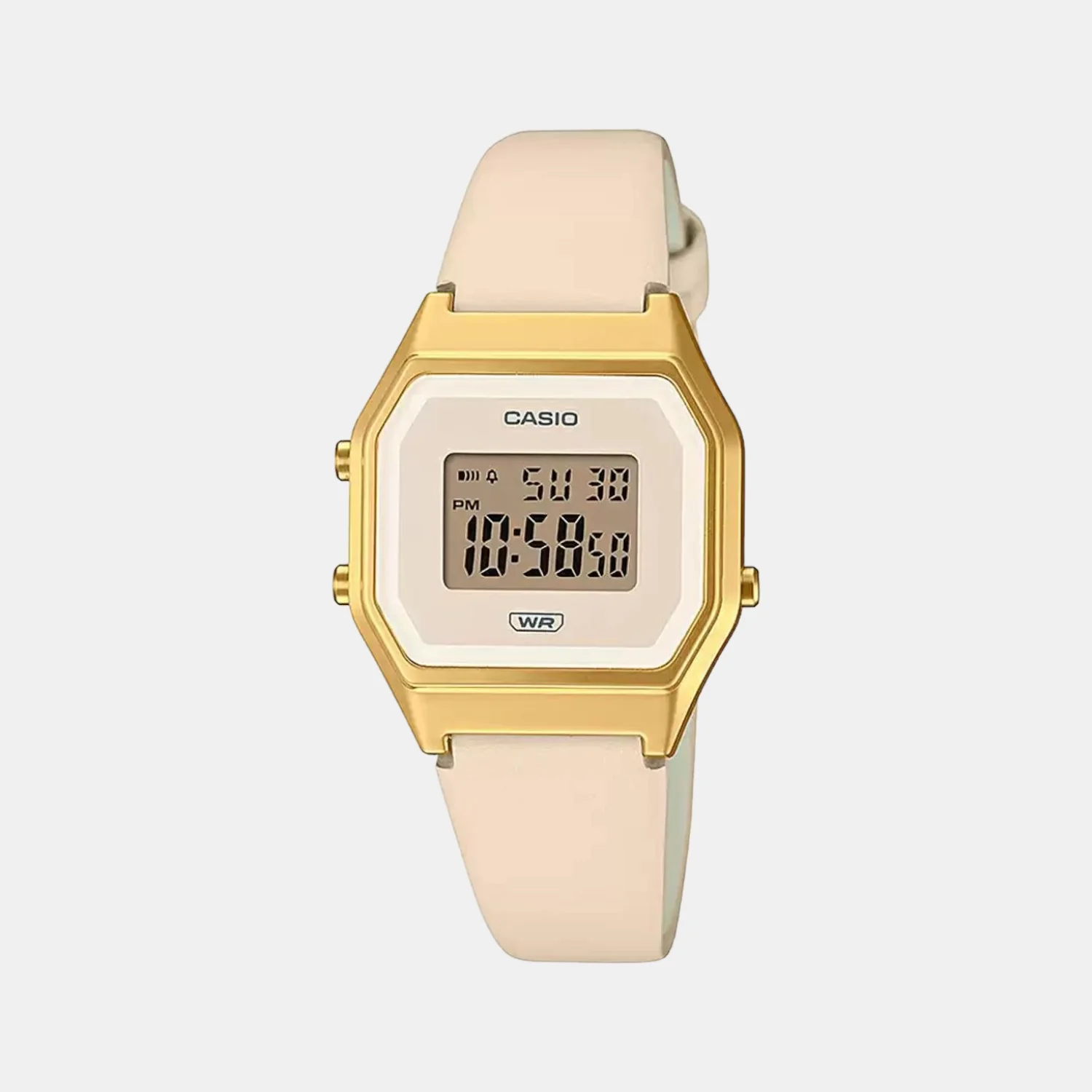 Vintage Women Quartz Pink Dial Digital Leather Watch D288