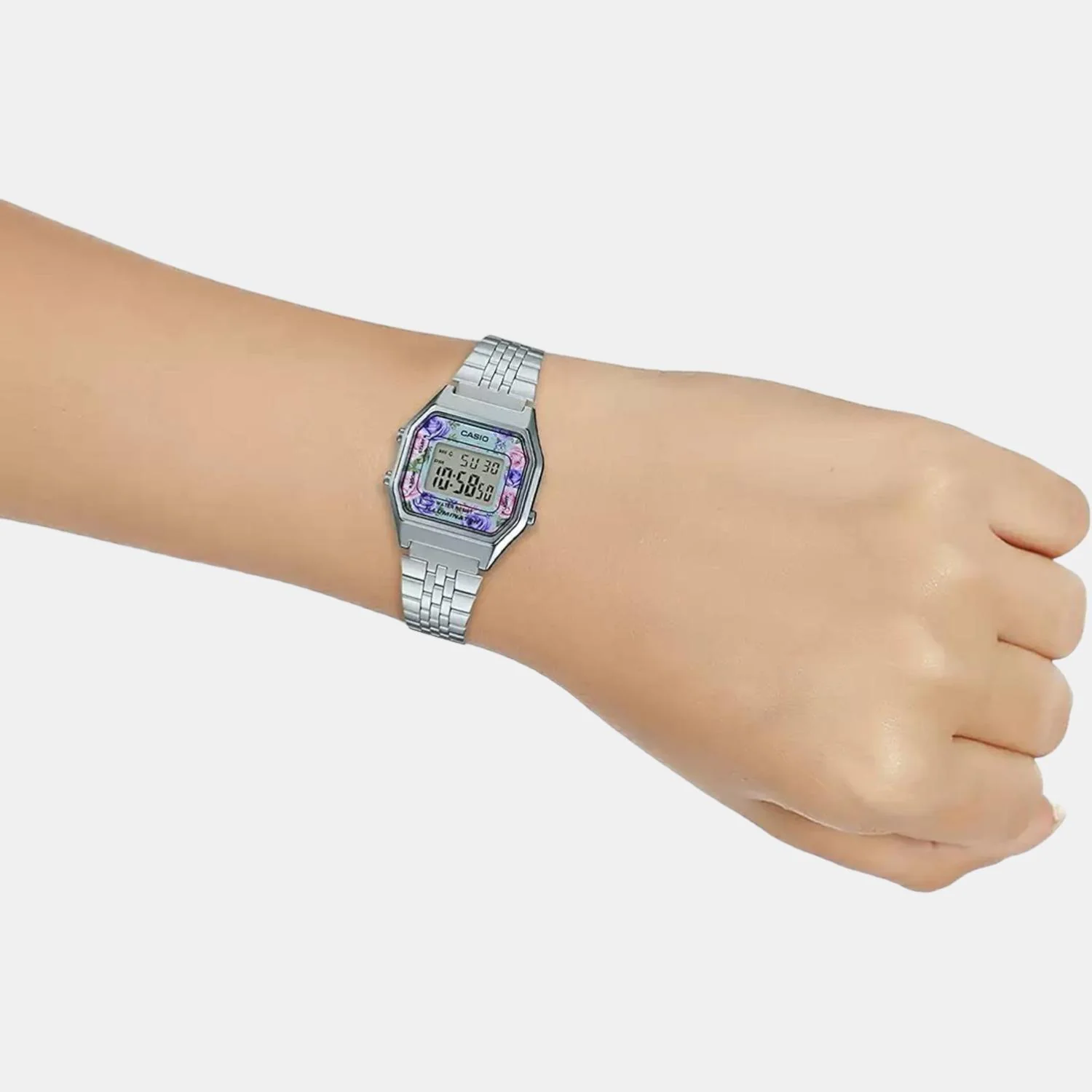 Vintage Women Quartz Silver Dial Digital Stainless Steel Watch D203 - Image 7