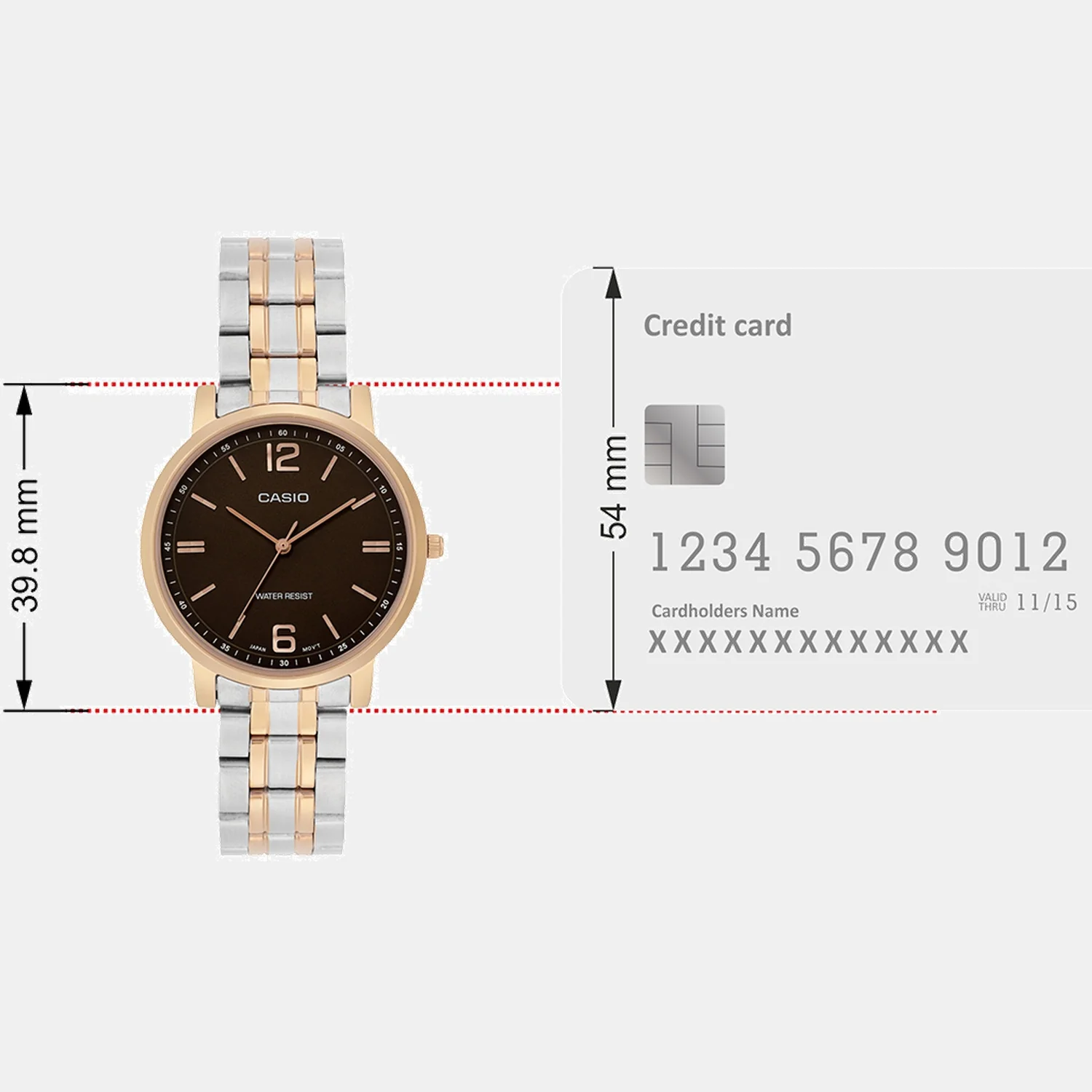 Women Quartz Brown Dial Analog Stainless Steel Watch A2443 - Image 8