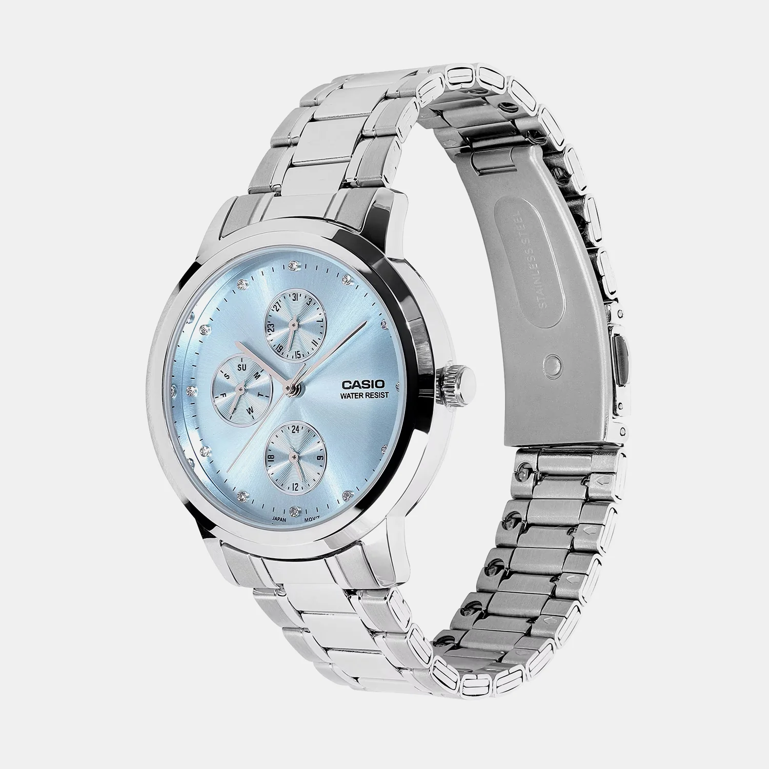 Women Quartz Ice Blue Dial Analog Brass Watch A2492 - Image 4