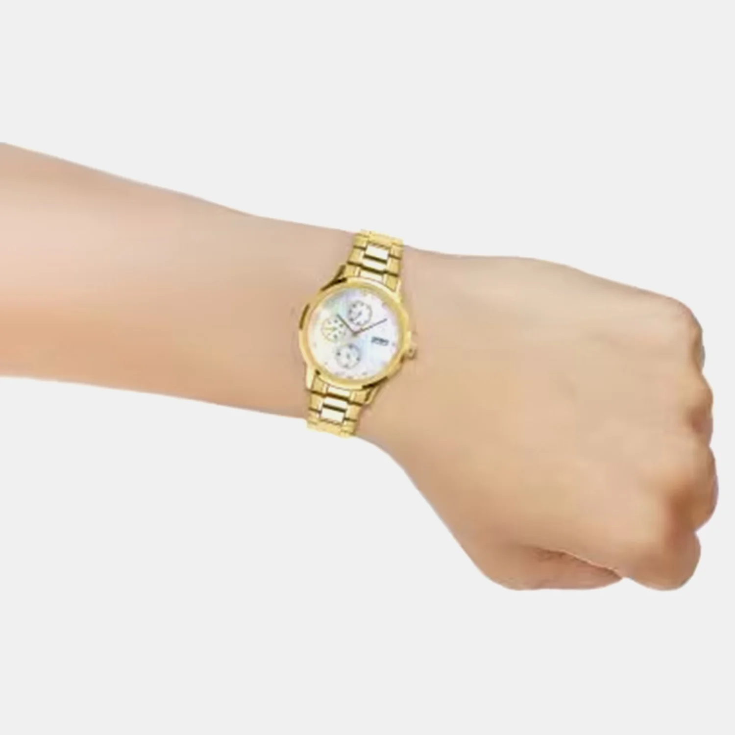 Women Quartz Mother Of Pearl Dial Analog Stainless Steel Watch LTP-SN6KGS-7A A2494 - Image 2