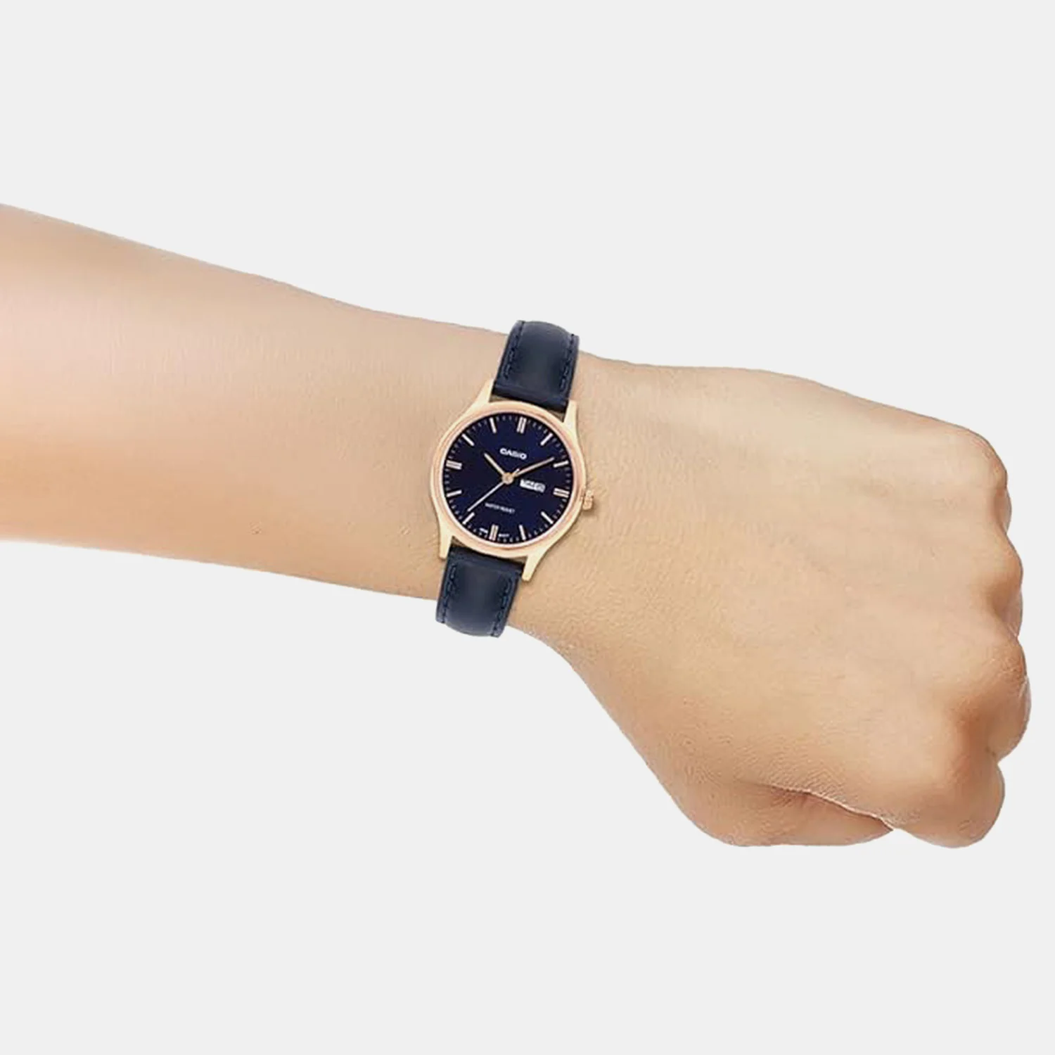 Women Quartz Blue Dial Analog Stainless Steel Watch A2511 - Image 6