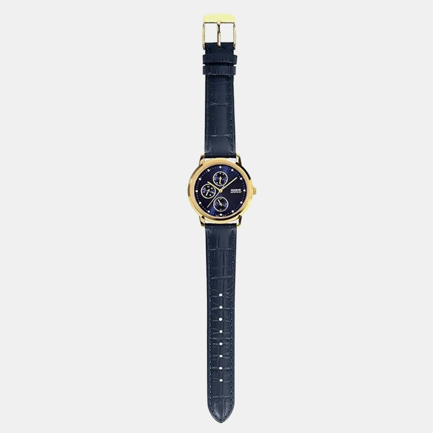 Women Quartz Blue Dial Analog Leather Watch A2493 - Image 5