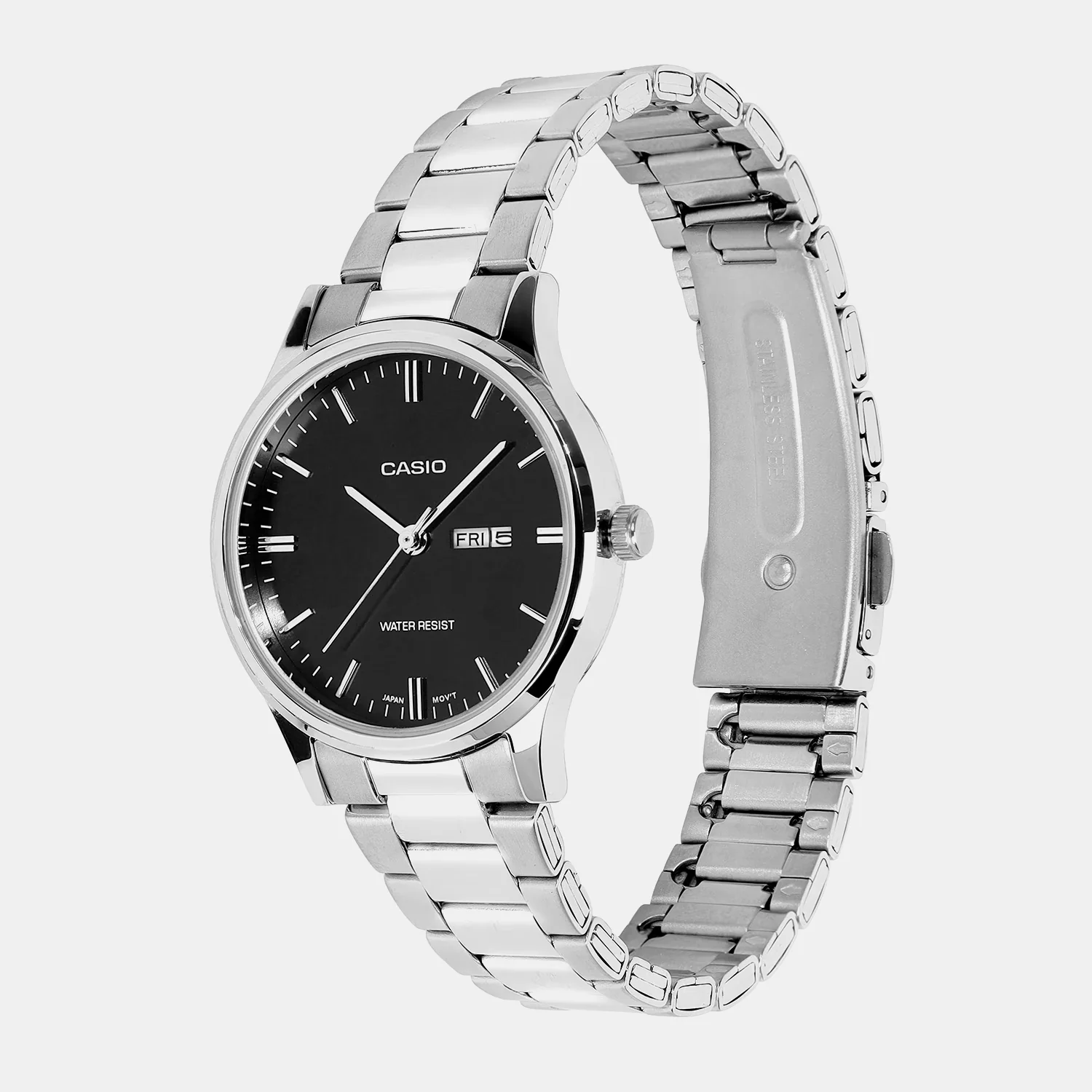 Women Quartz Black Dial Analog Stainless Steel Watch A2501 - Image 5