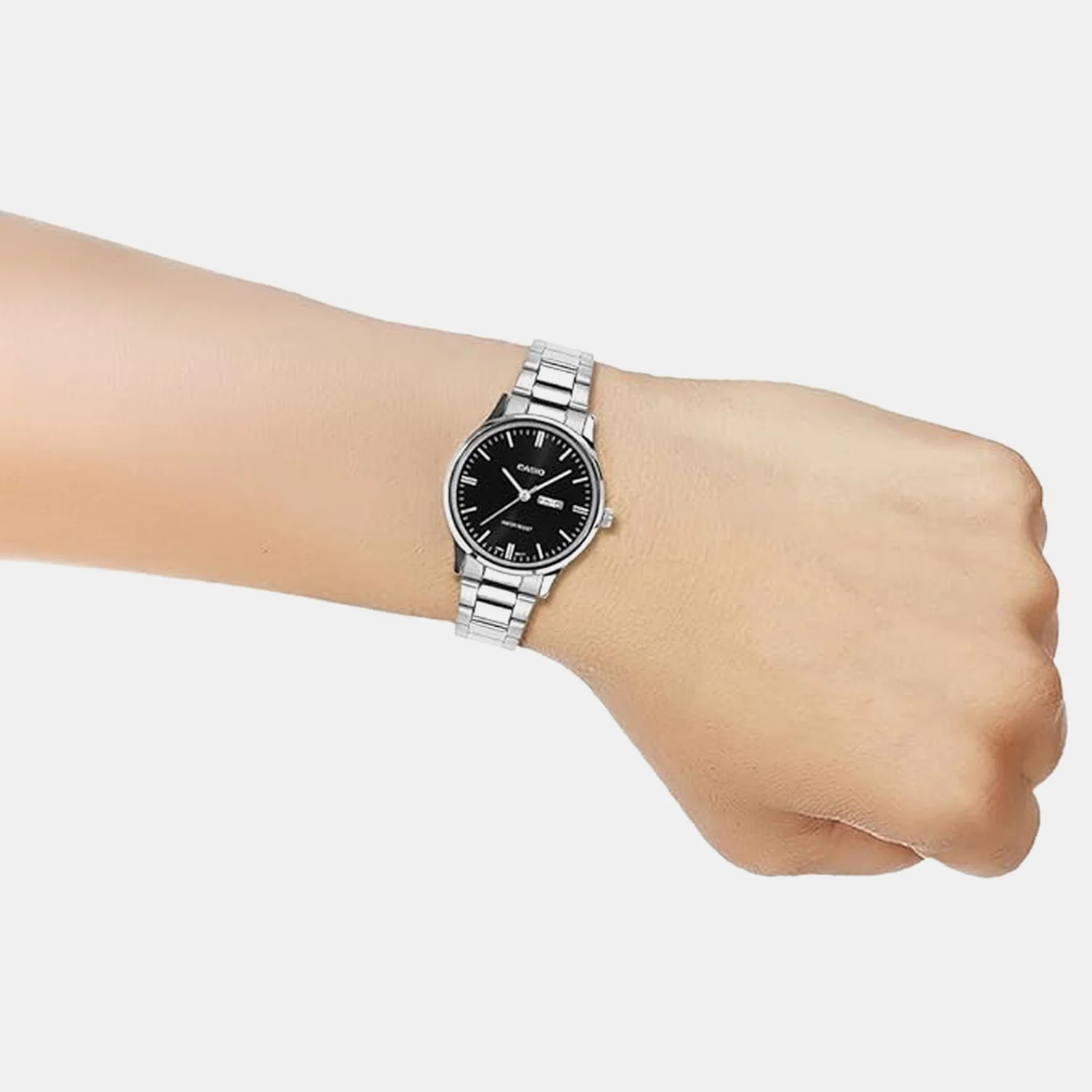 Women Quartz Black Dial Analog Stainless Steel Watch A2501 - Image 6