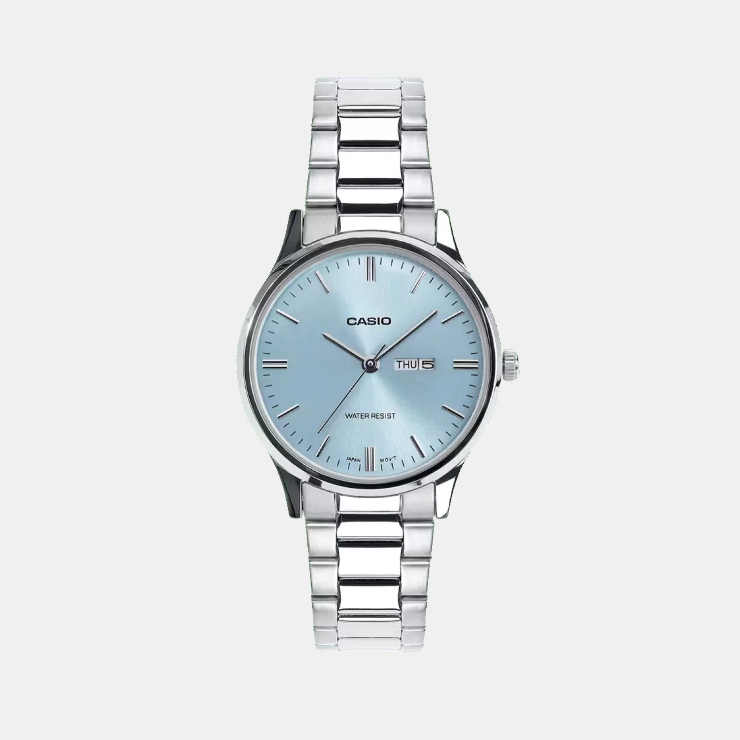 Women Quartz Blue Dial Analog Stainless Steel Watch A2503