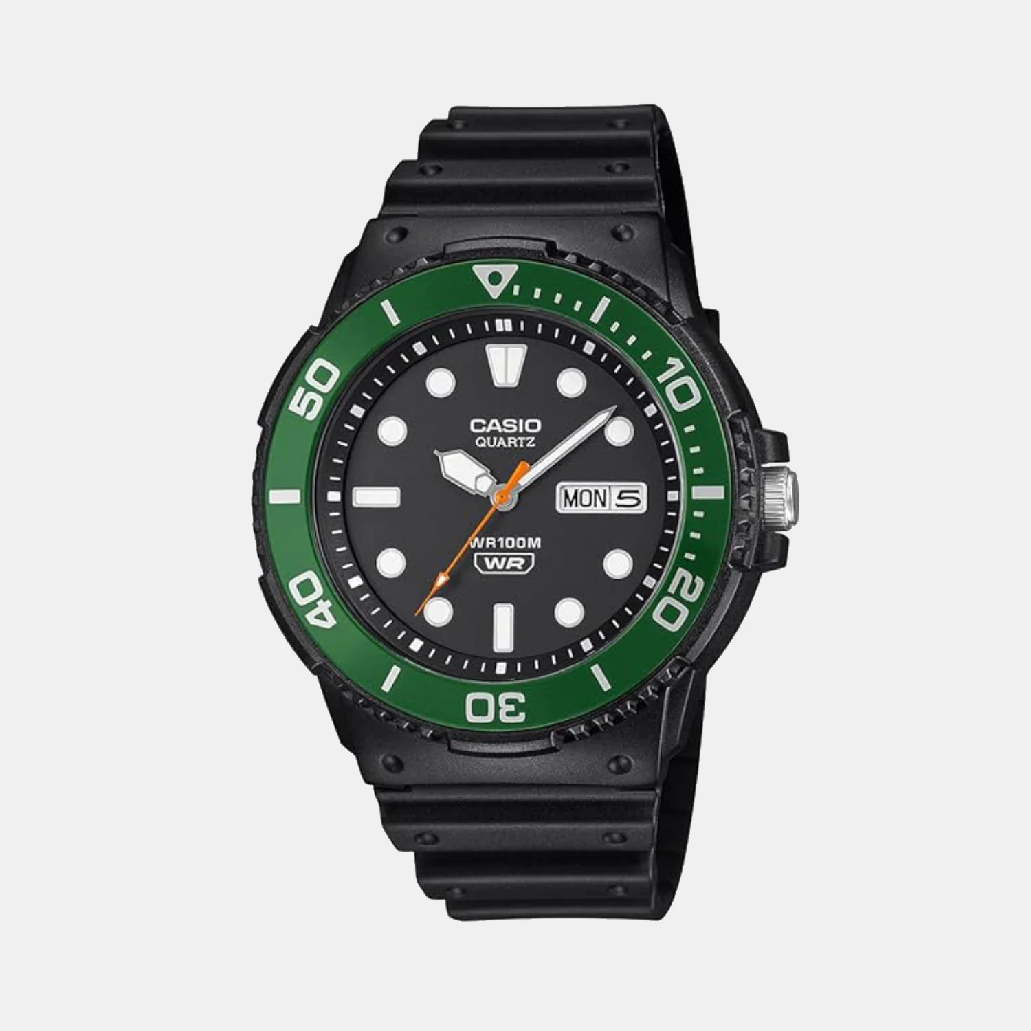 Youth Men Quartz Black Dial Analog Resin Watch A2404