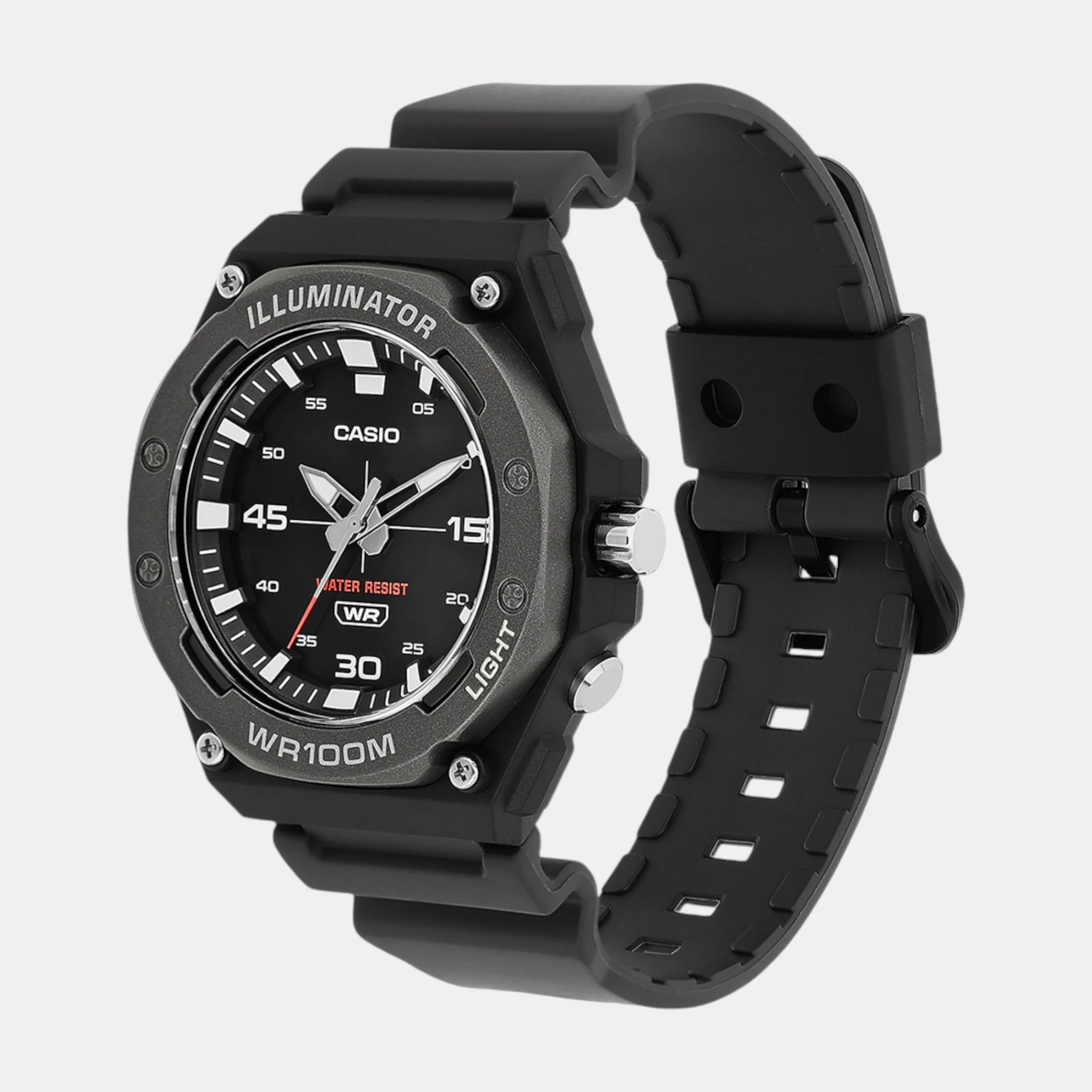 Youth Men Quartz Black Dial Analog Resin Watch D355 - Image 2