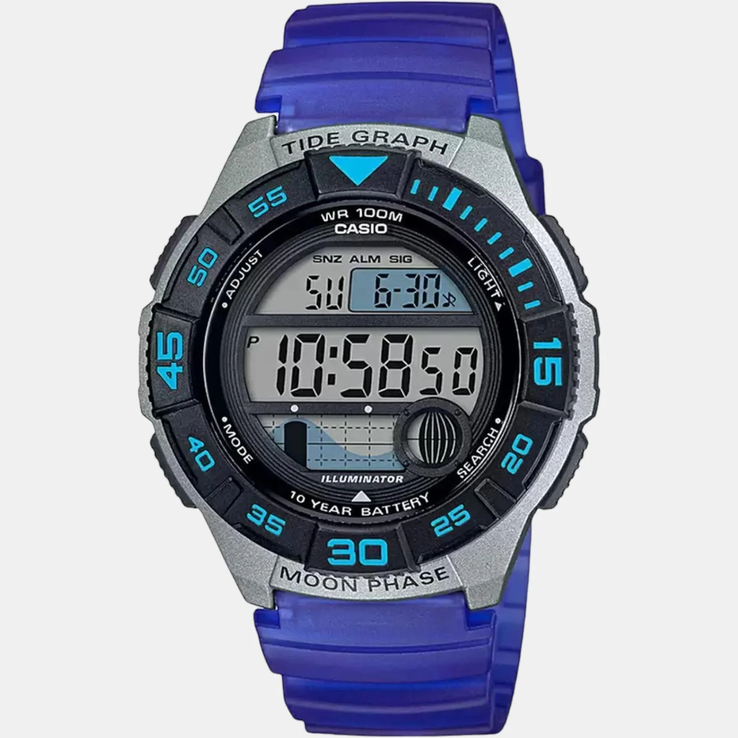 Youth Men Quartz Black Dial Digital Resin Watch A1724 - Image 3