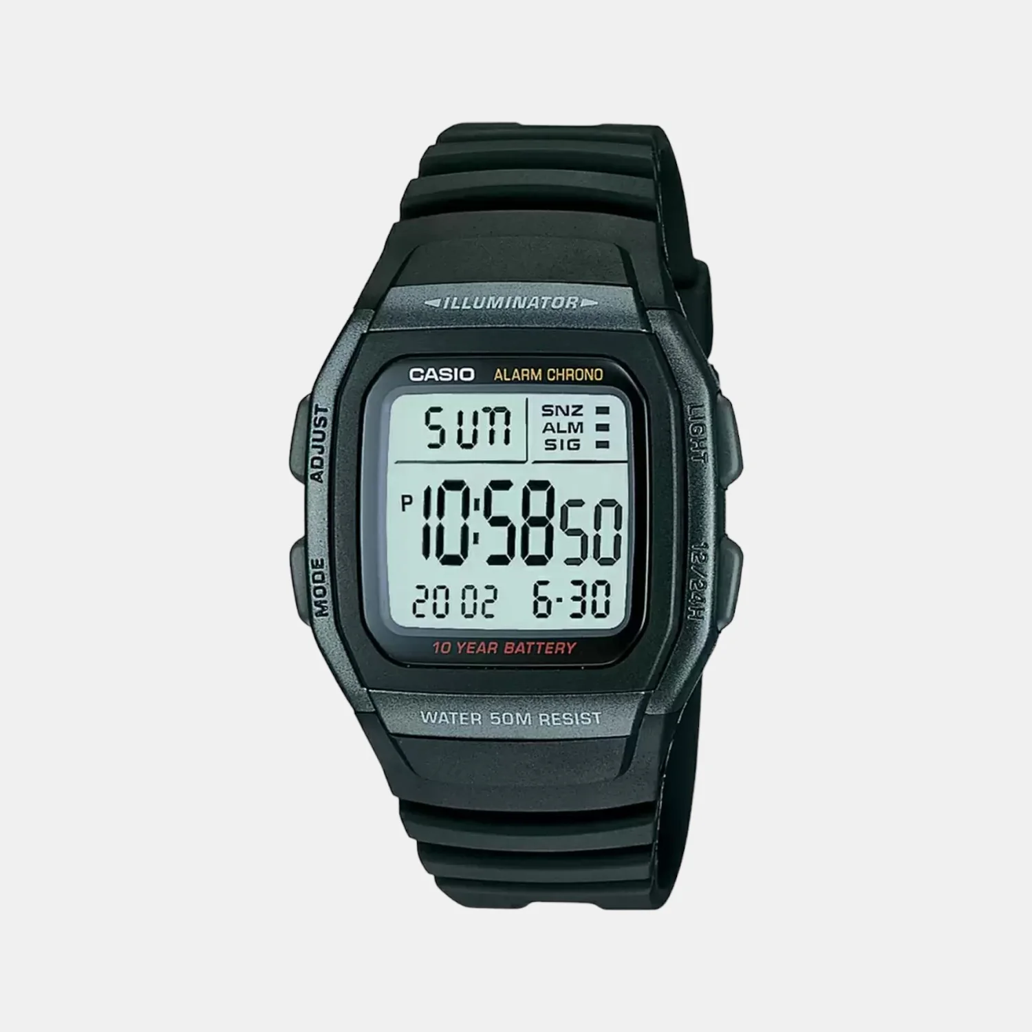 Youth Men Quartz Black Dial Digital Resin Watch D054