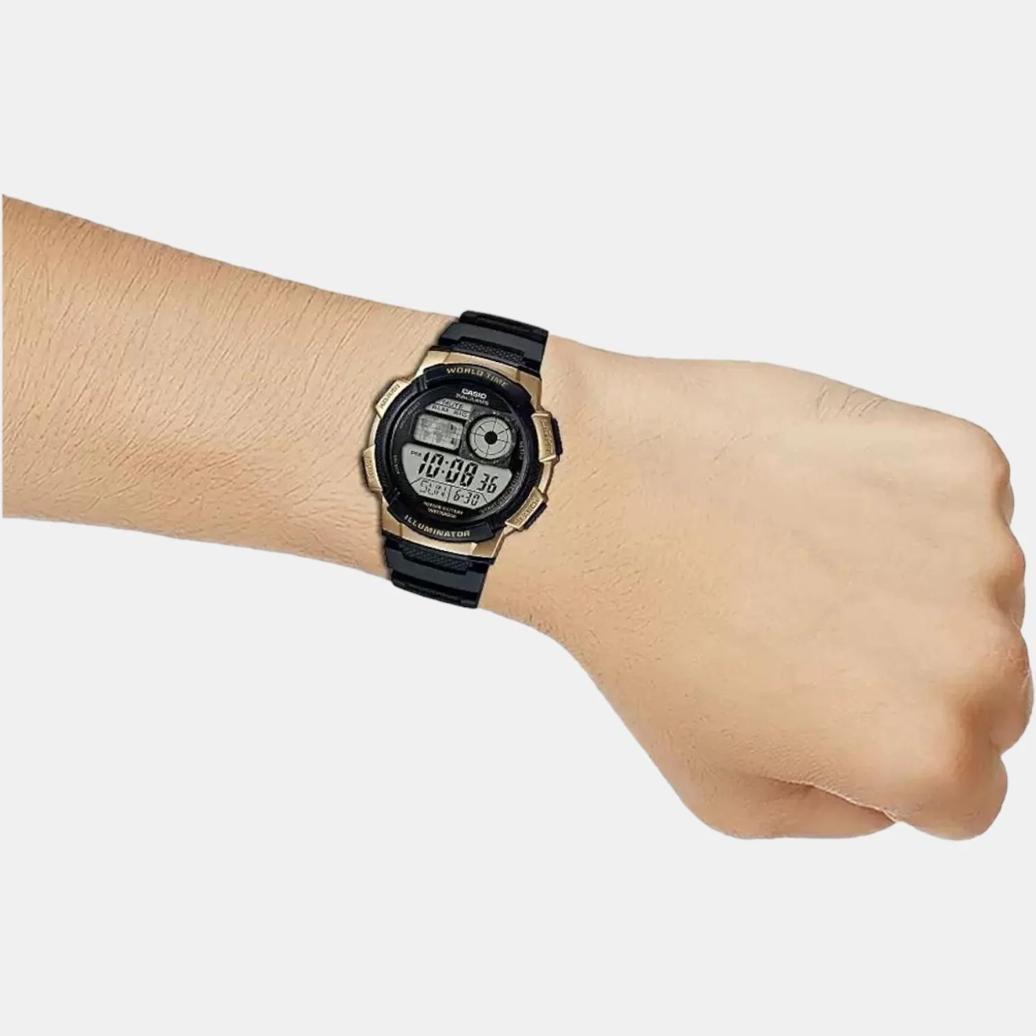 Youth Men Quartz Black Dial Digital Resin Watch D122 - Image 5