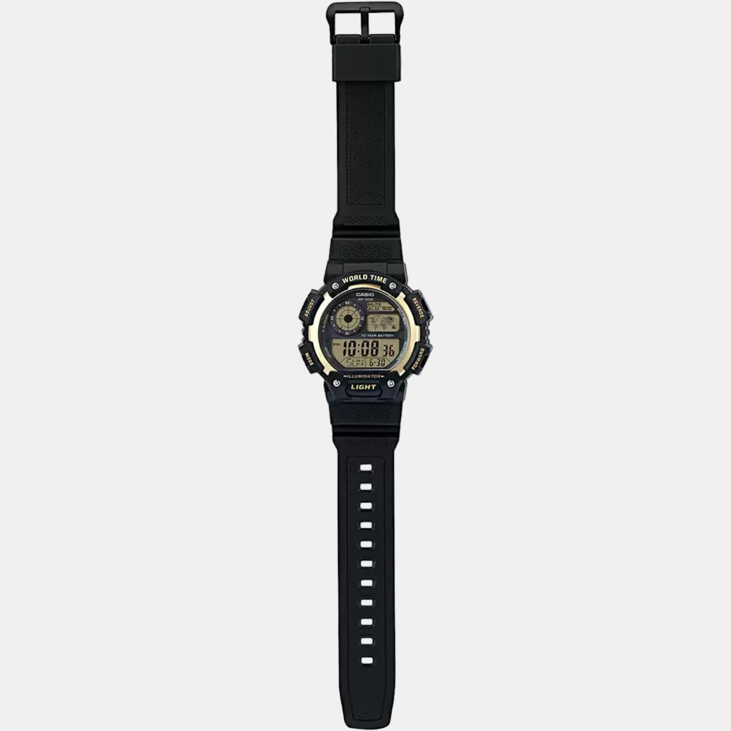 Youth Men Quartz Gold Dial Digital Resin Watch D151 - Image 6