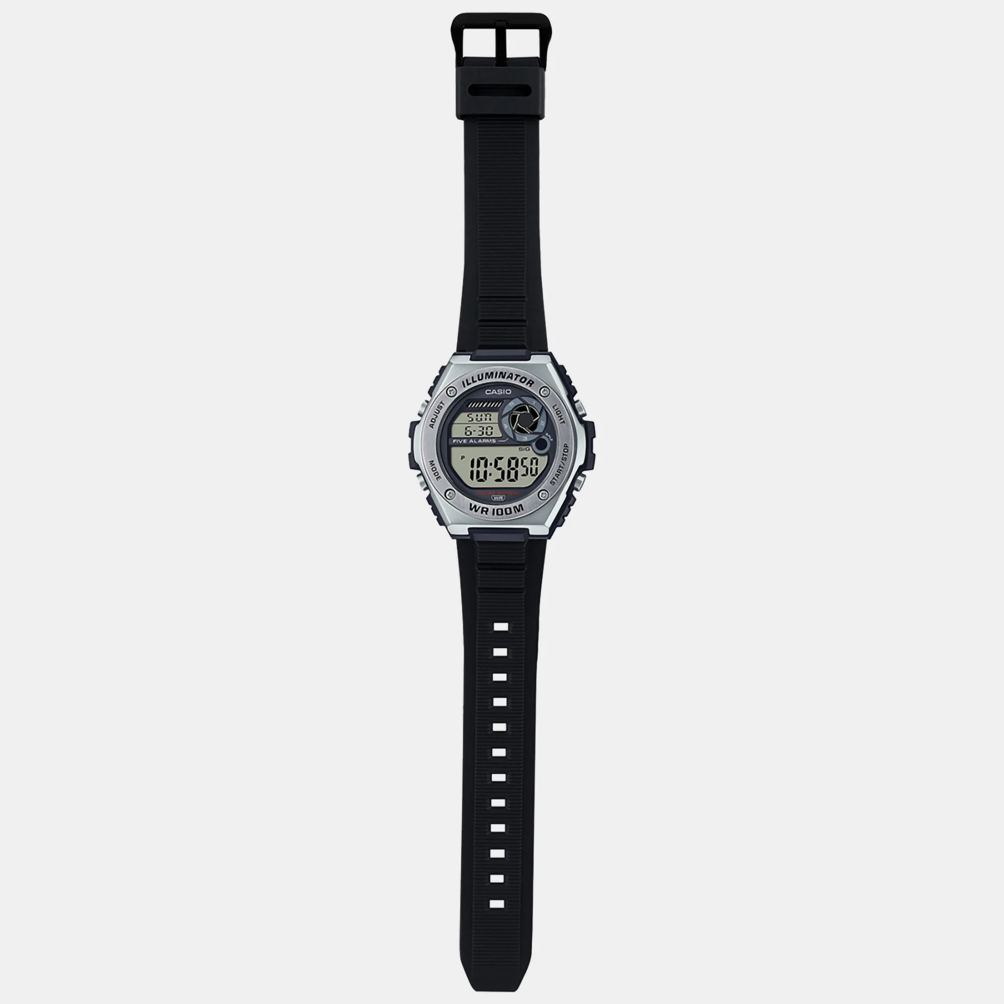 Youth Men Quartz Black Dial Digital Resin Watch D189 - Image 5
