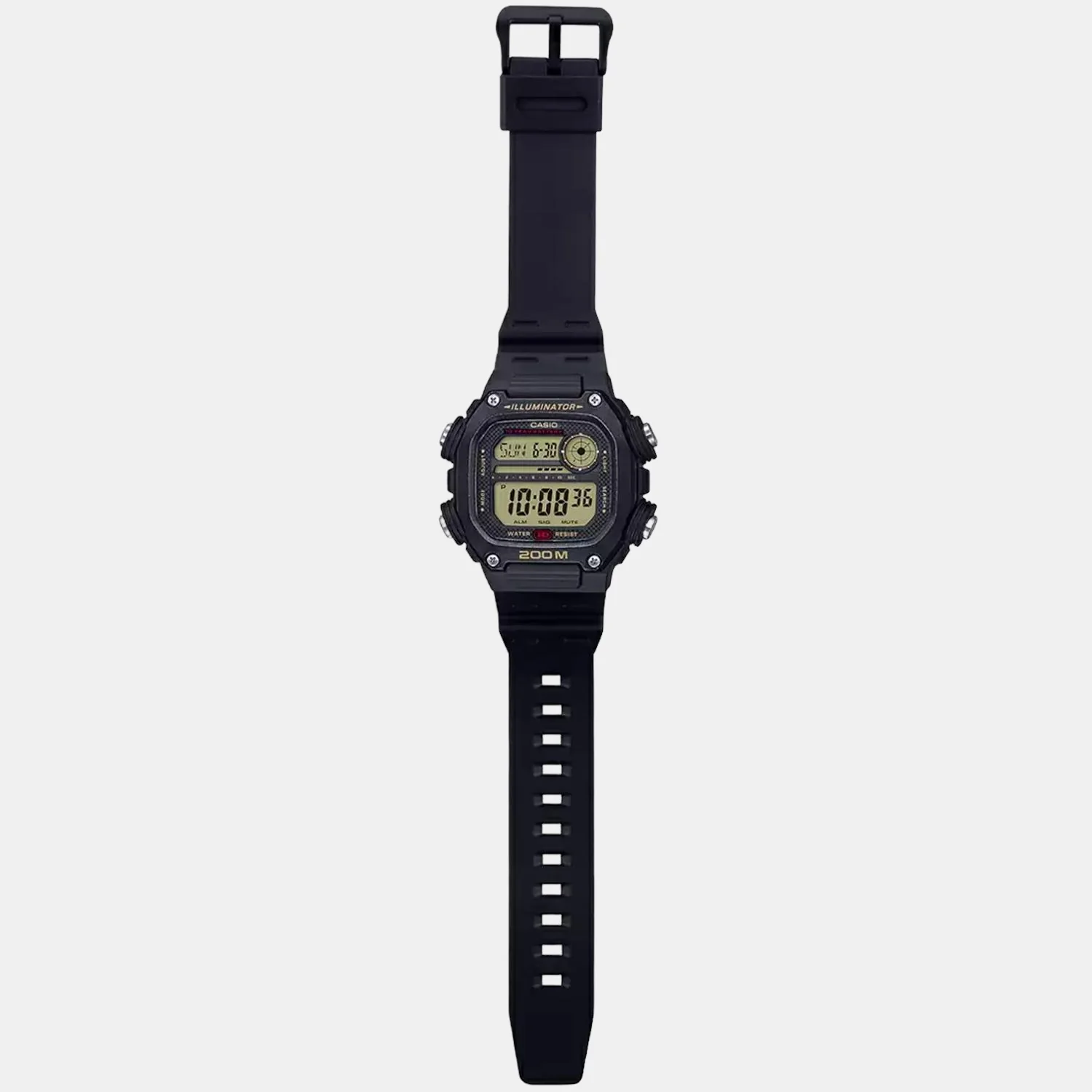 Youth Men Quartz Black Dial Digital Resin Watch I118 - Image 6