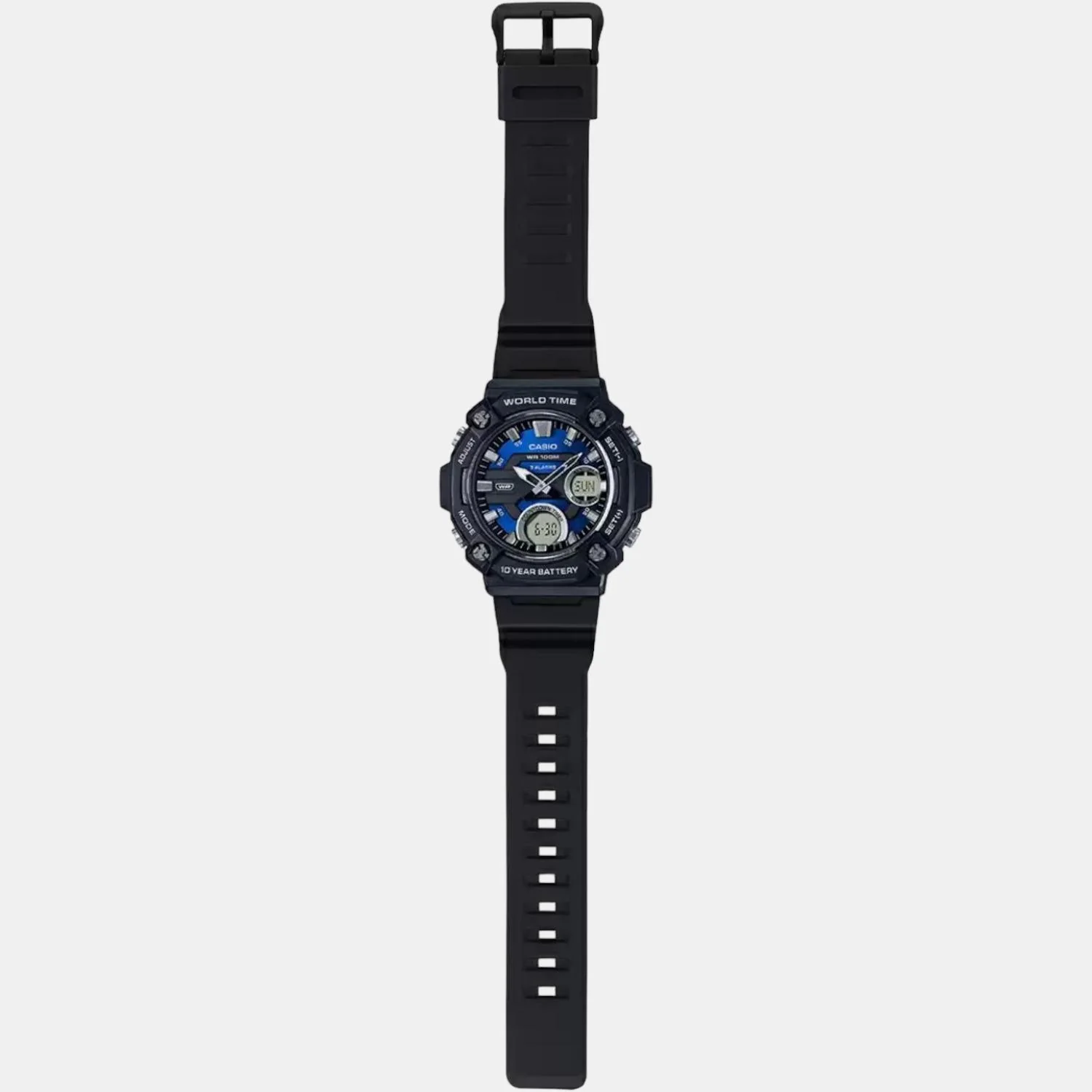 Youth Men Quartz Blue Dial Analog-Digital Resin Watch AD263 - Image 5
