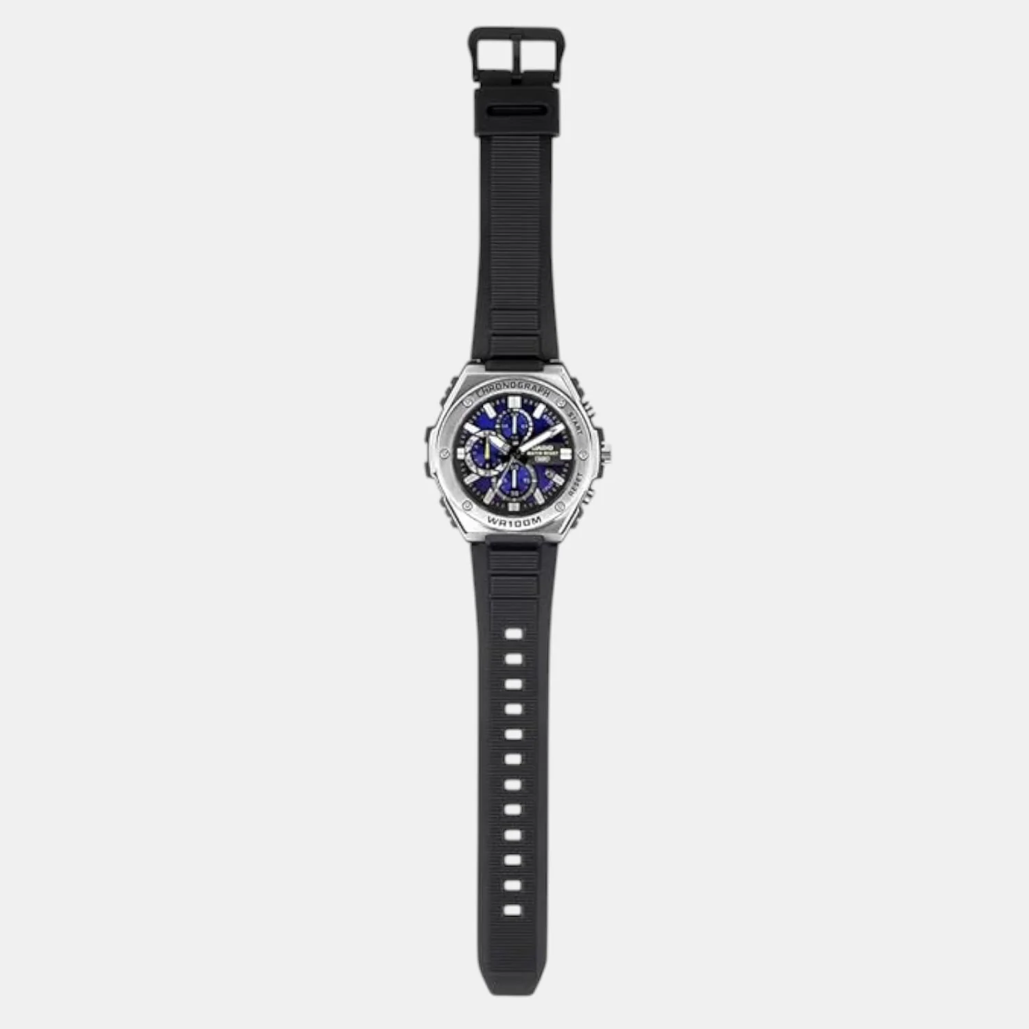 Youth Men Quartz Blue Dial Chronograph Resin Watch AD282 - Image 5