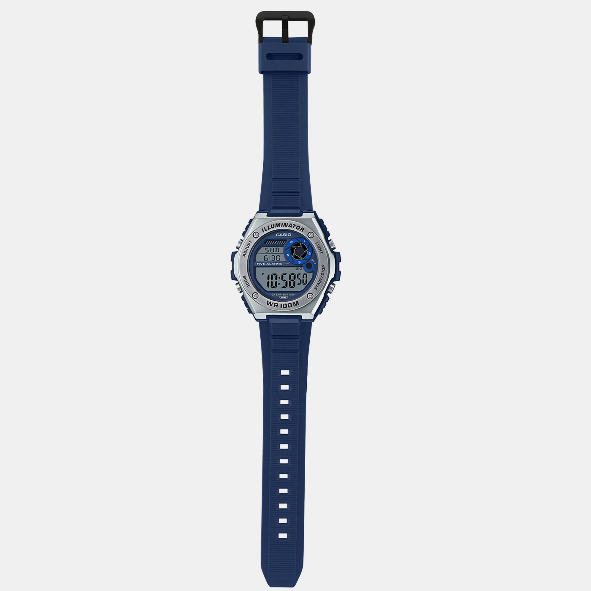 Youth Men Quartz Blue Dial Digital Resin Watch D190 - Image 5