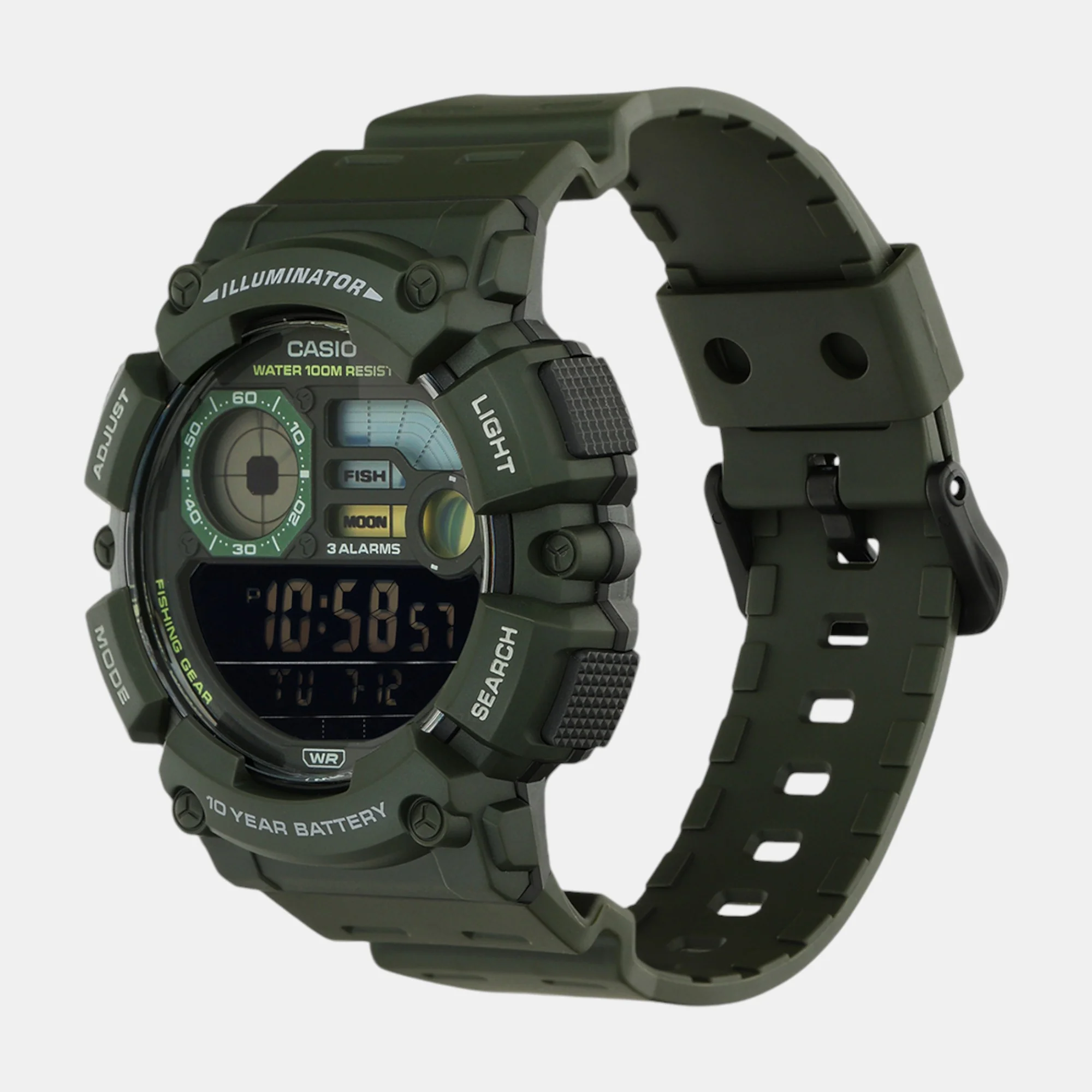 Youth Men Quartz Dark Grey Dial Digital Resin Watch D350 - Image 5