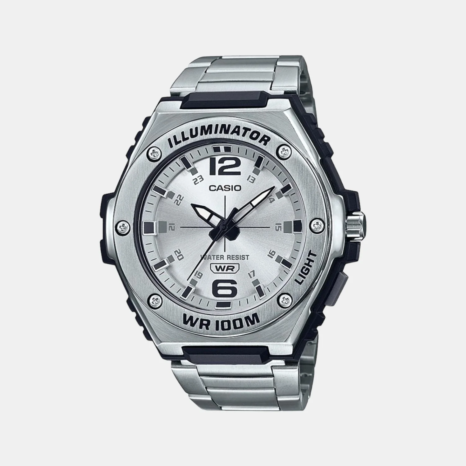 Youth Men Quartz Grey Dial Analog Stainless Steel Watch AD269