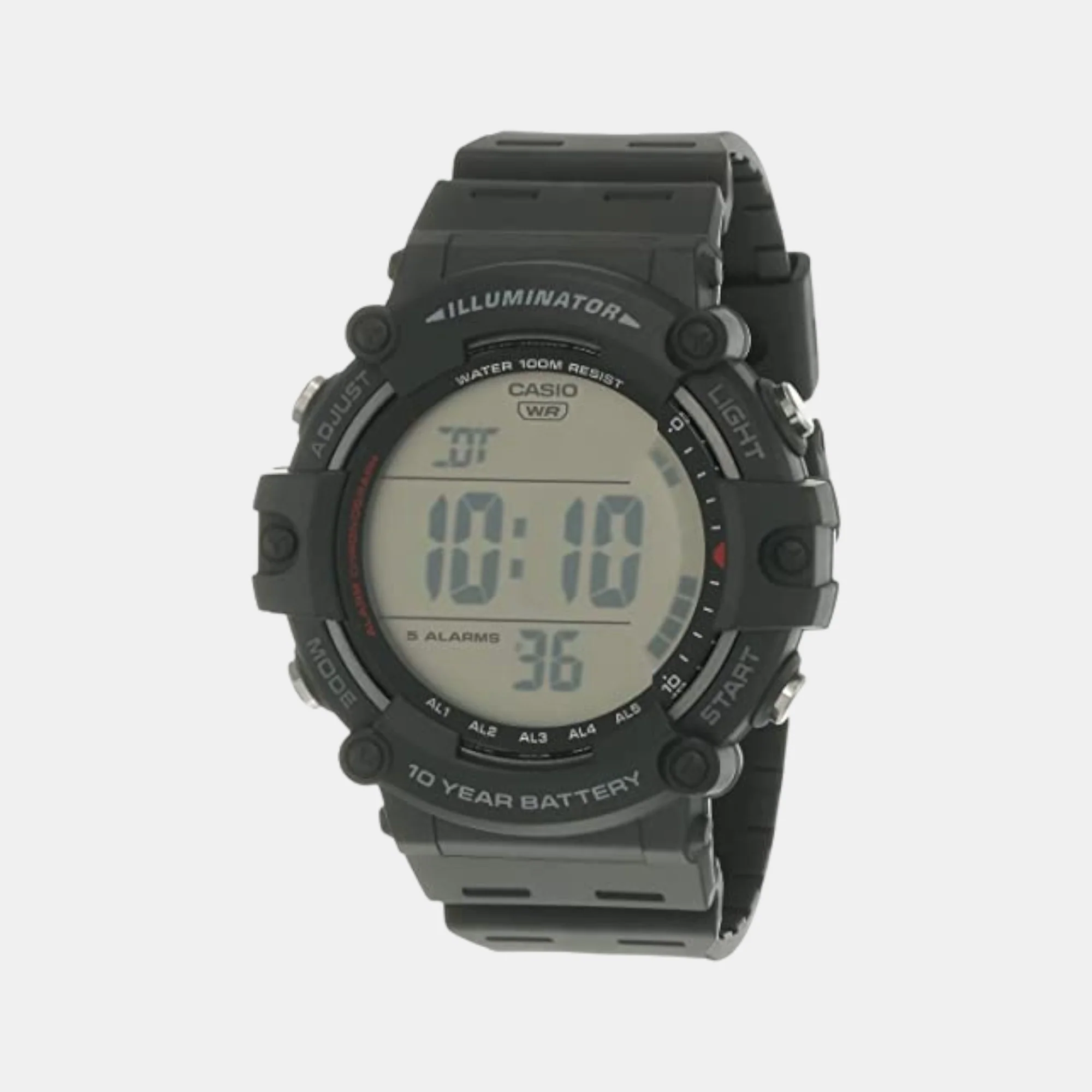 Youth Men Quartz Grey Dial Digital Resin Watch D218 - Image 2