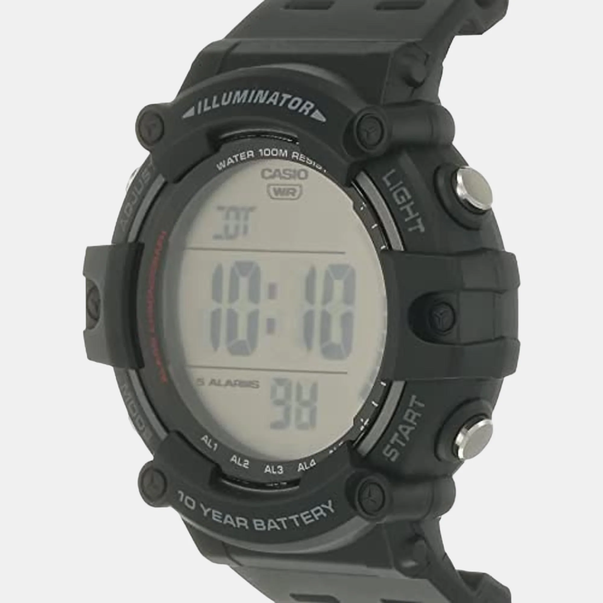 Youth Men Quartz Grey Dial Digital Resin Watch D218 - Image 3